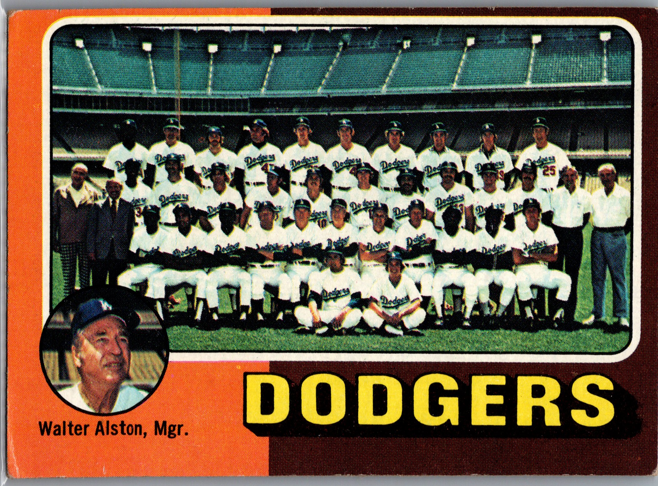 1975 Topps - Team Checklists Gray Back Los Angeles Dodgers / Walter Alston #361 front
