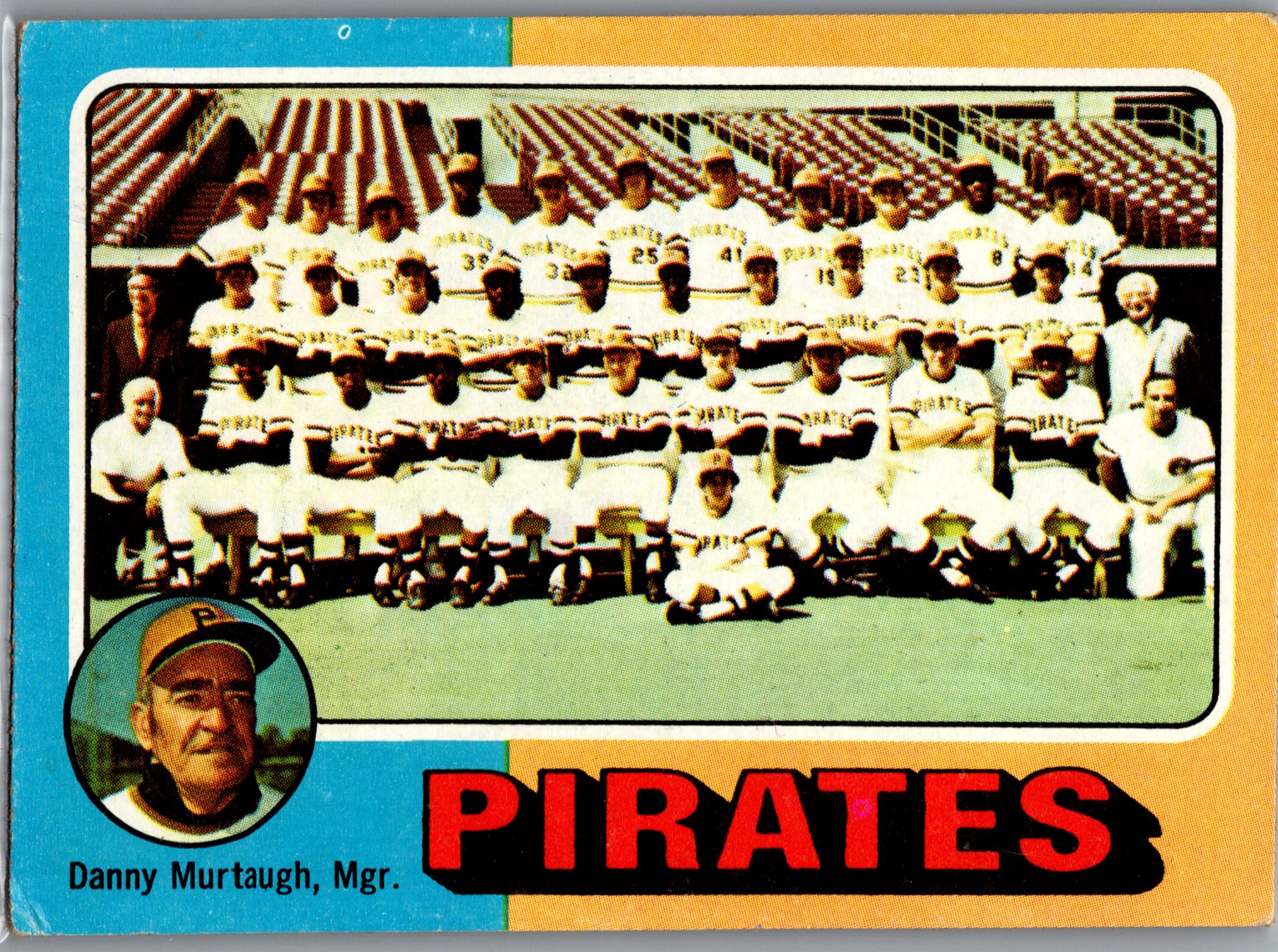 1975 Topps - Team Checklists Gray Back Pittsburgh Pirates / Danny Murtaugh #304 front