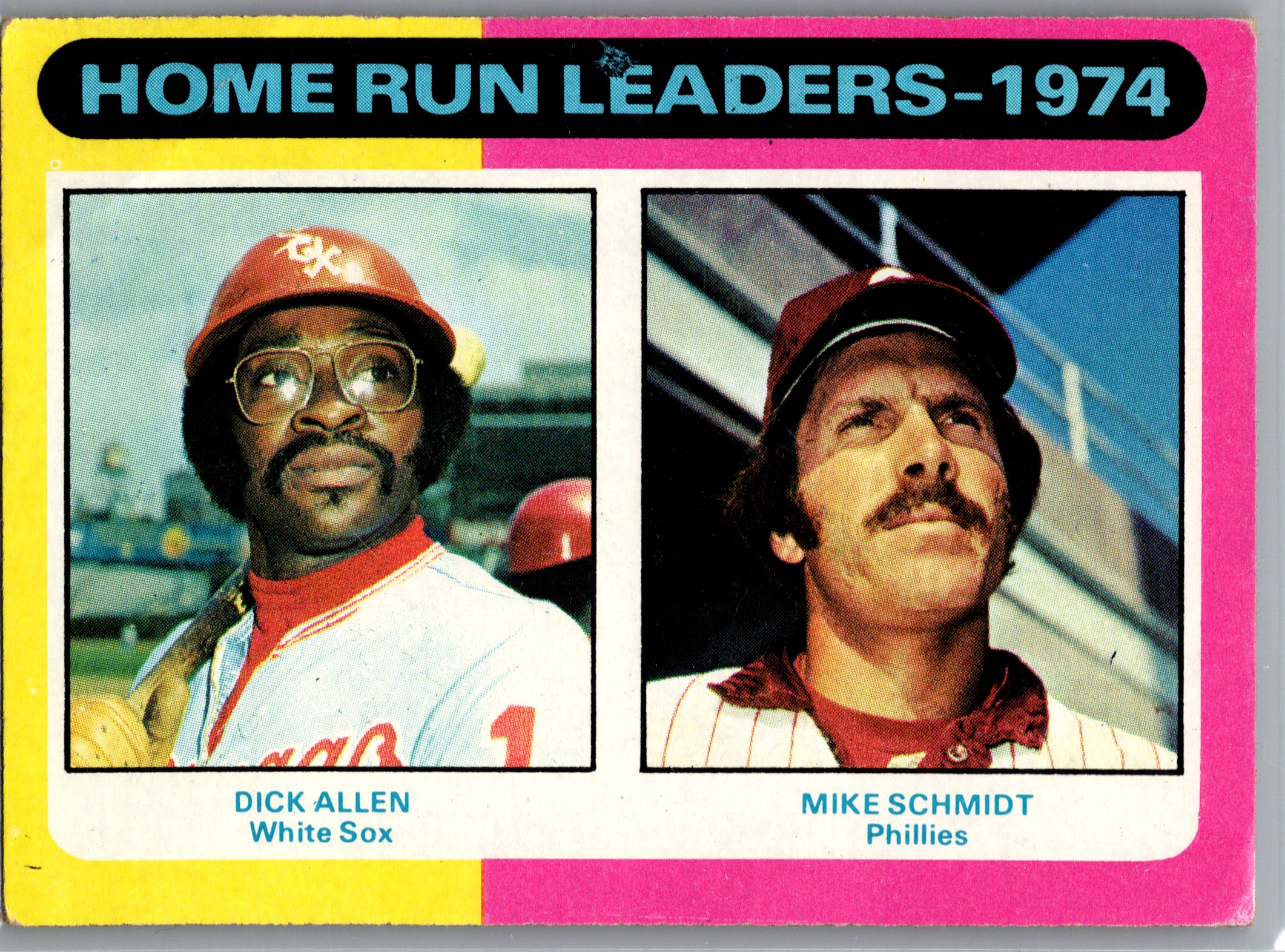1975 Topps 1974 Home Run Leaders (Dick Allen / Mike Schmidt) #307 front