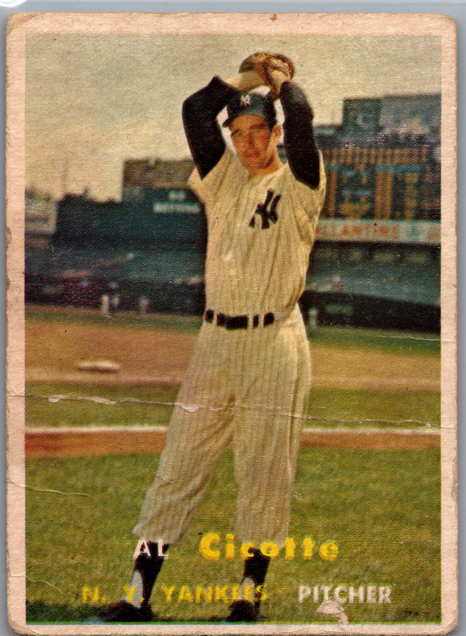 1957 Topps Al Cicotte #398 RC front