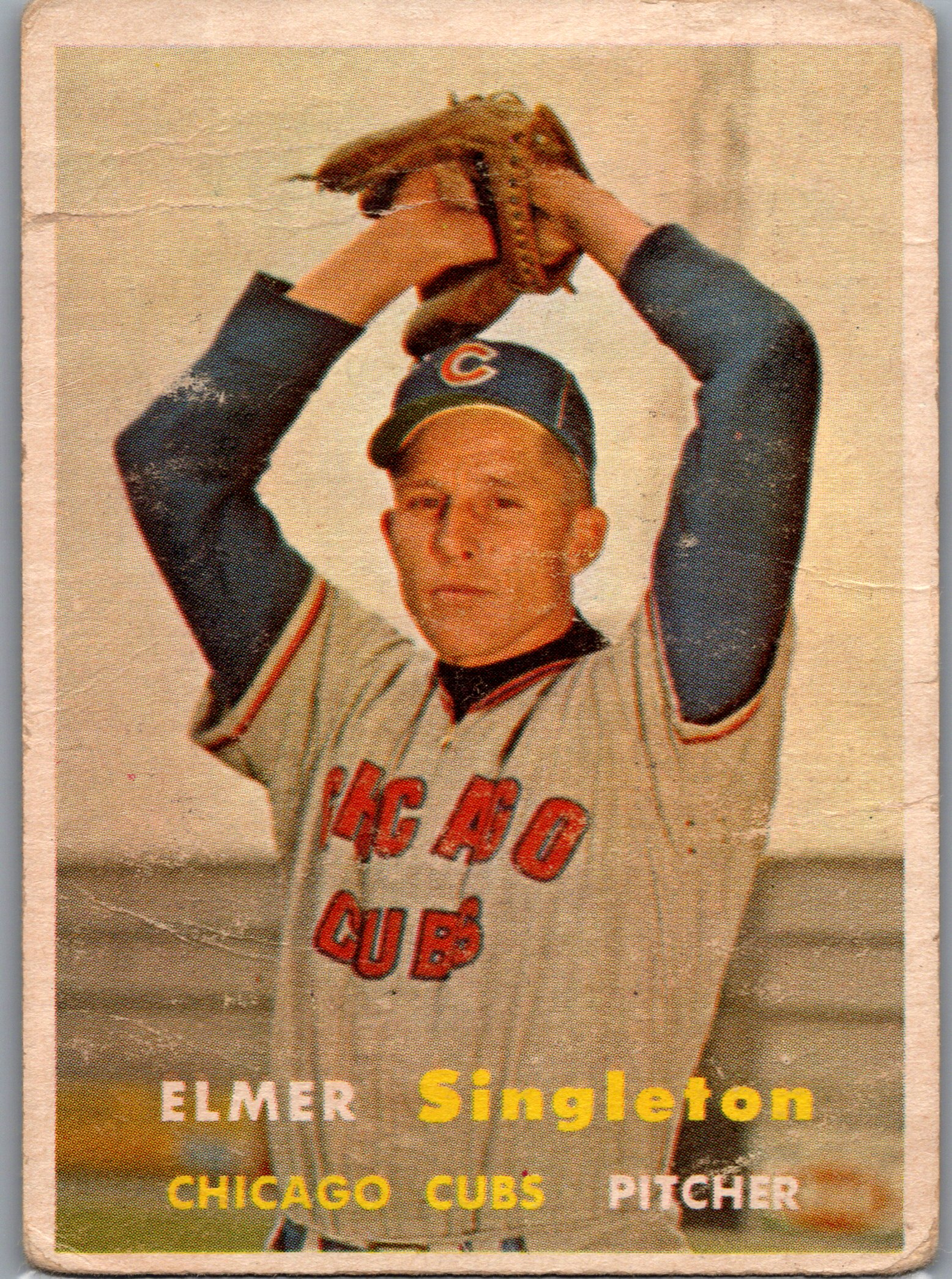 1957 Topps Elmer Singleton #378 front