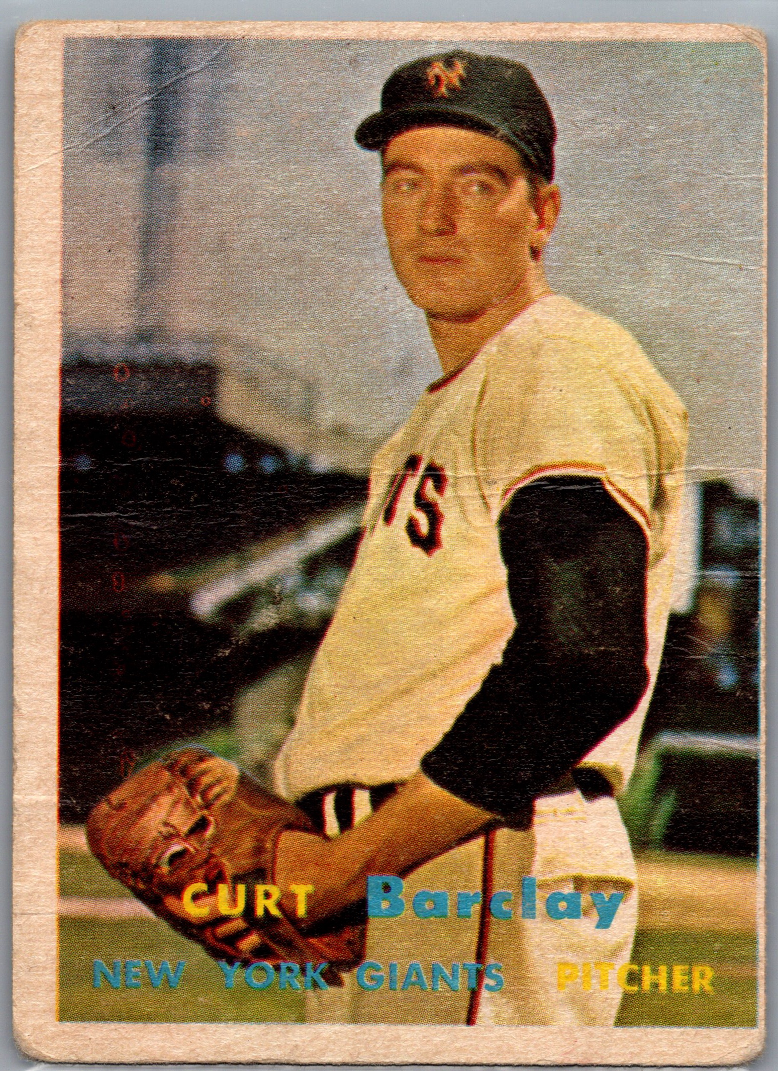 1957 Topps Curt Barclay #361 RC front