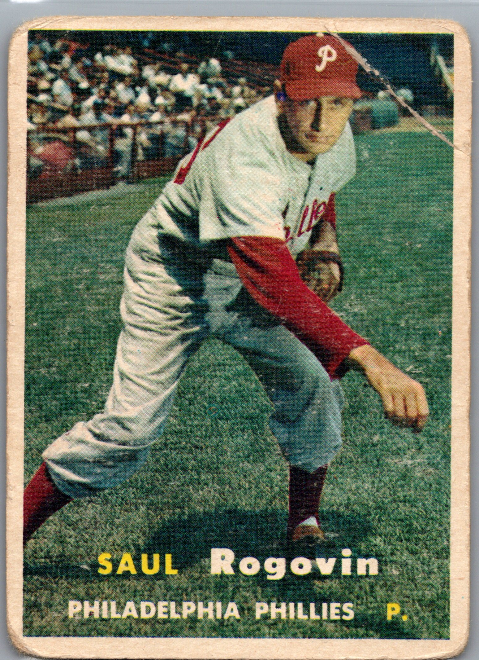 1957 Topps Saul Rogovin #129 front