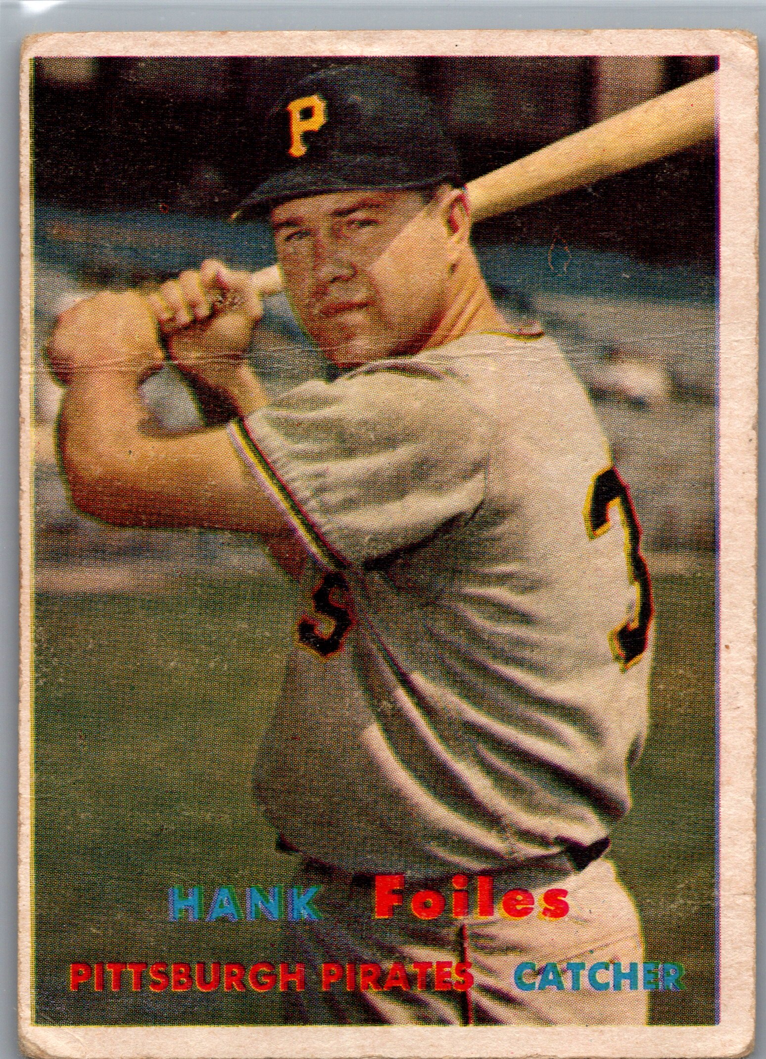 1957 Topps Hank Foiles #104 front