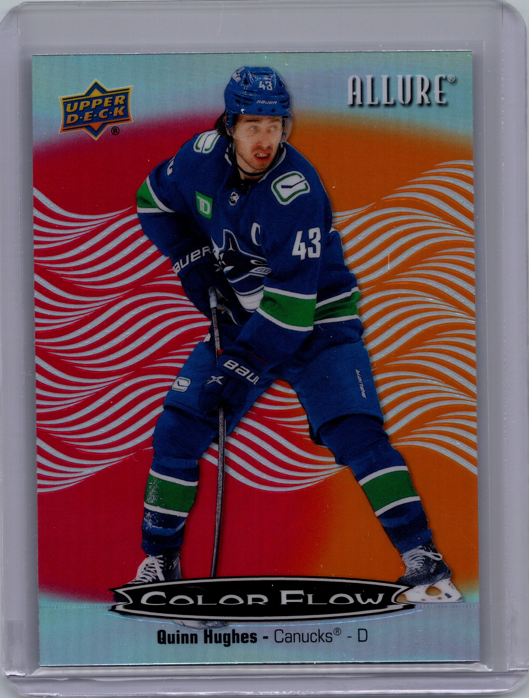 2024-25 Upper Deck Allure - Color Flow Red-Orange Quinn Hughes #CFL-45 front