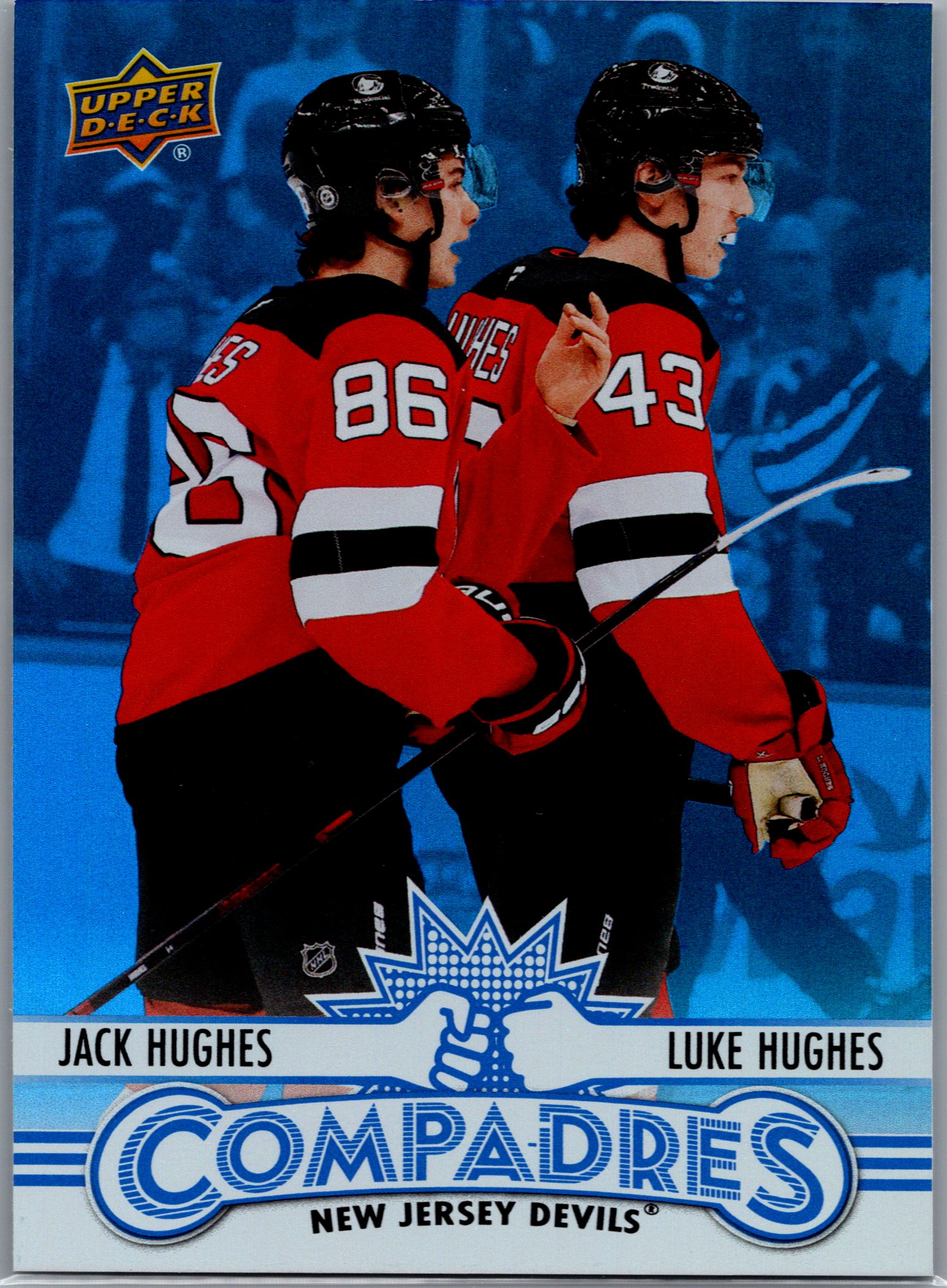 2025-26 Upper Deck - Compadres Jack Hughes / Luke Hughes #CM-5 front