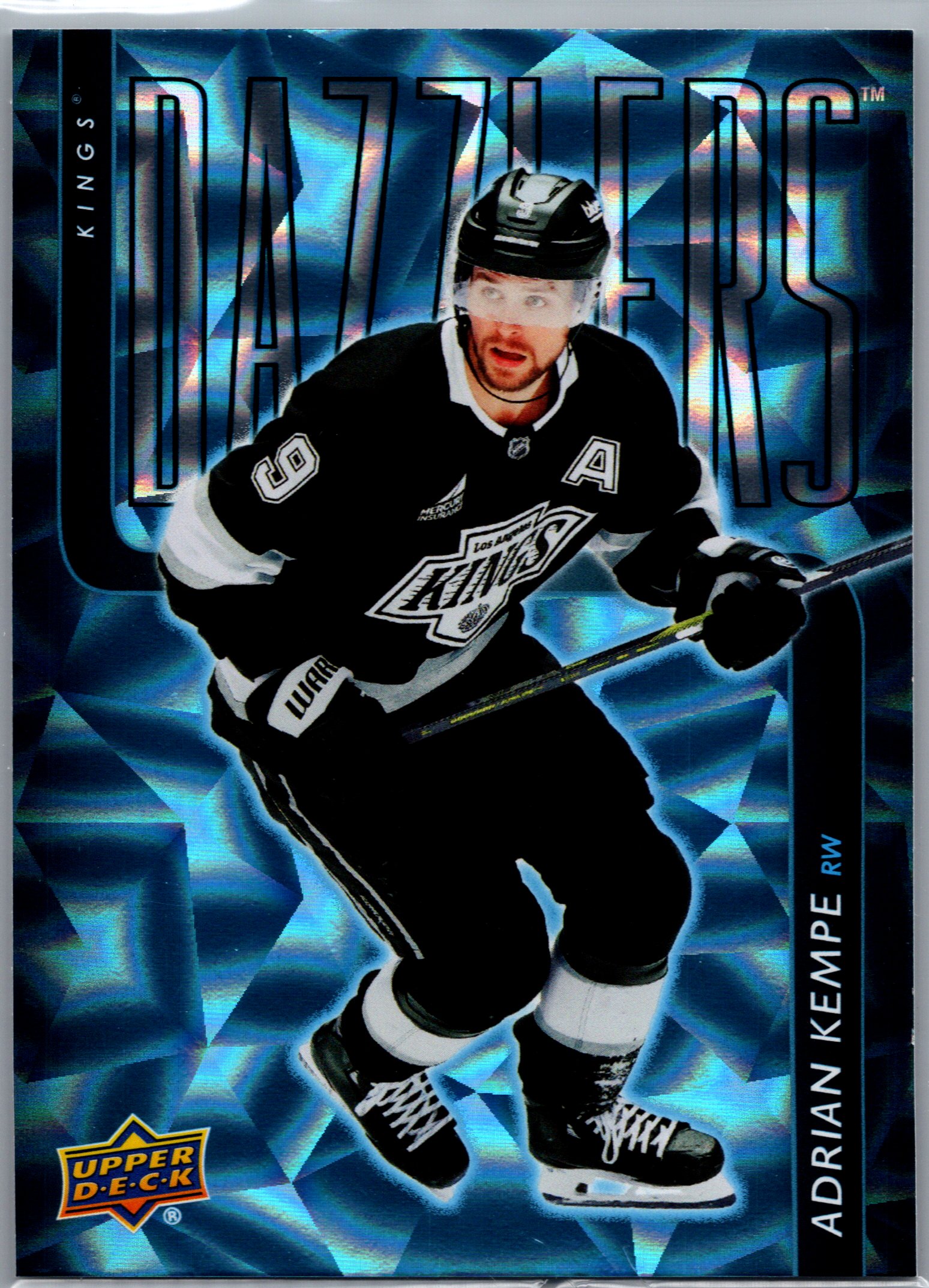 2025-26 Upper Deck - Dazzlers Blue Adrian Kempe #DZ-46 front