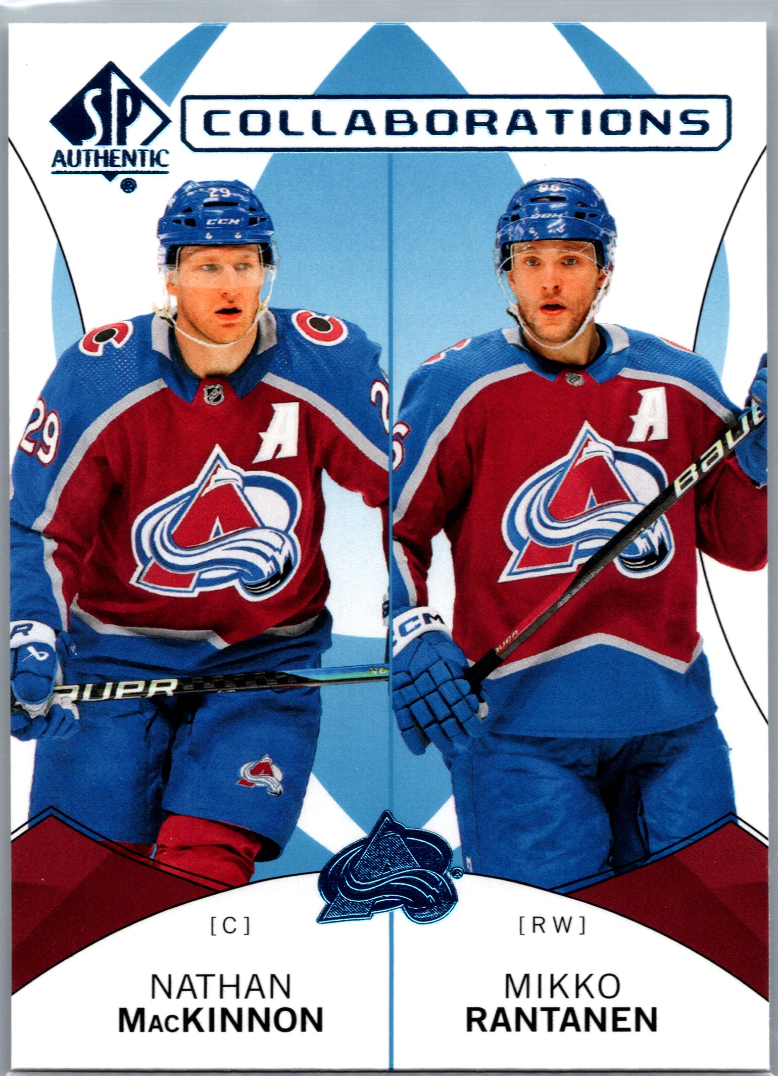 2024-25 SP Authentic - Collaborations Blue Nathan MacKinnon / Mikko Rantanen #C-3 front