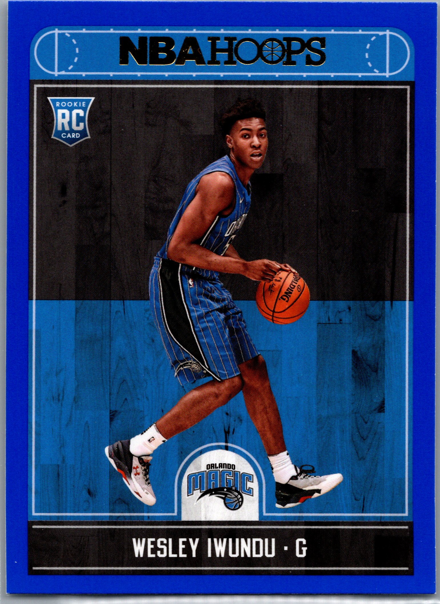 2017-18 Hoops - Blue Wesley Iwundu #283 RC front
