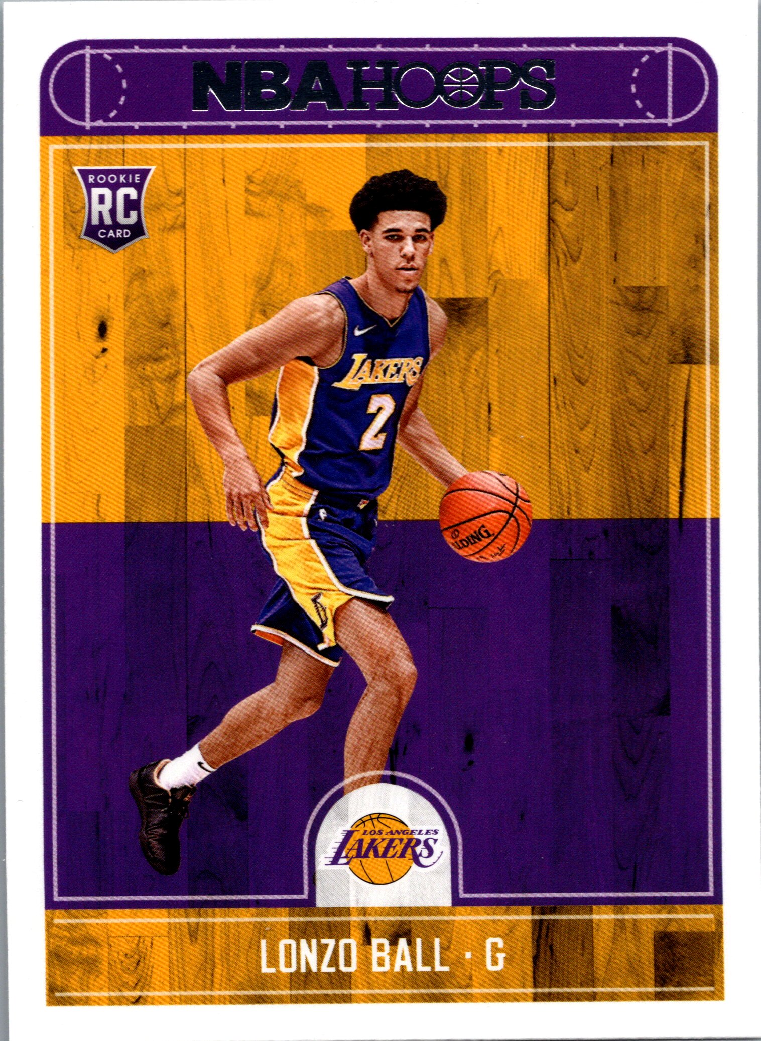 2017-18 Hoops Lonzo Ball #252 RC front