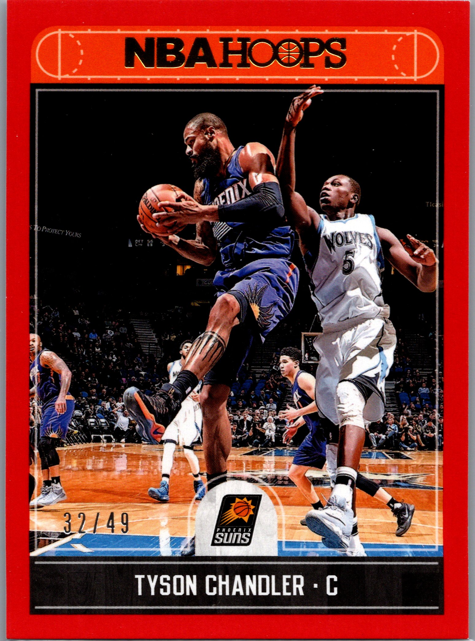2017-18 Hoops - Red Tyson Chandler #204 SN49 front
