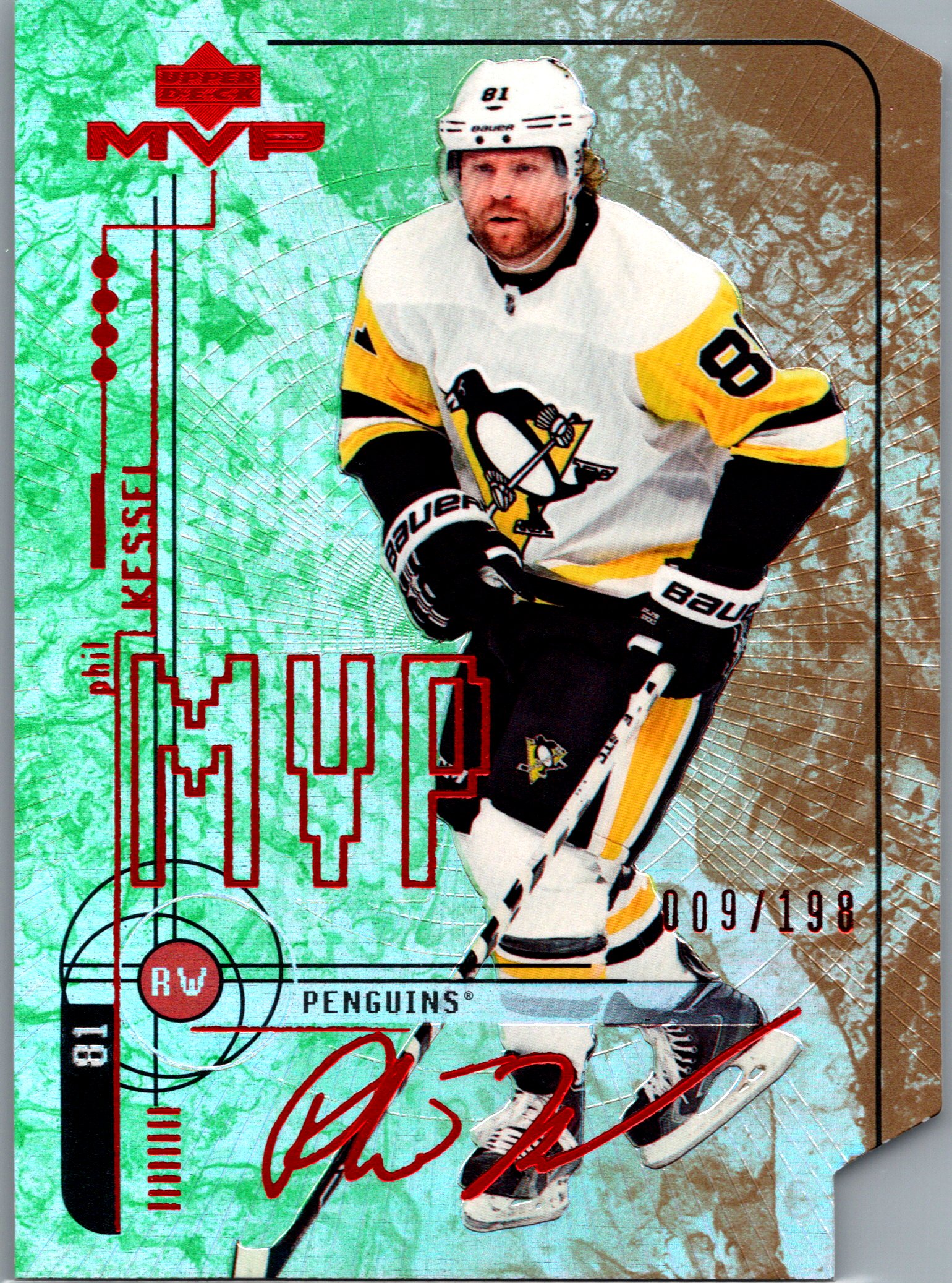 2018-19 Upper Deck MVP: 20th Anniversary Colors & Contours Phil Kessel #77 SN198 front