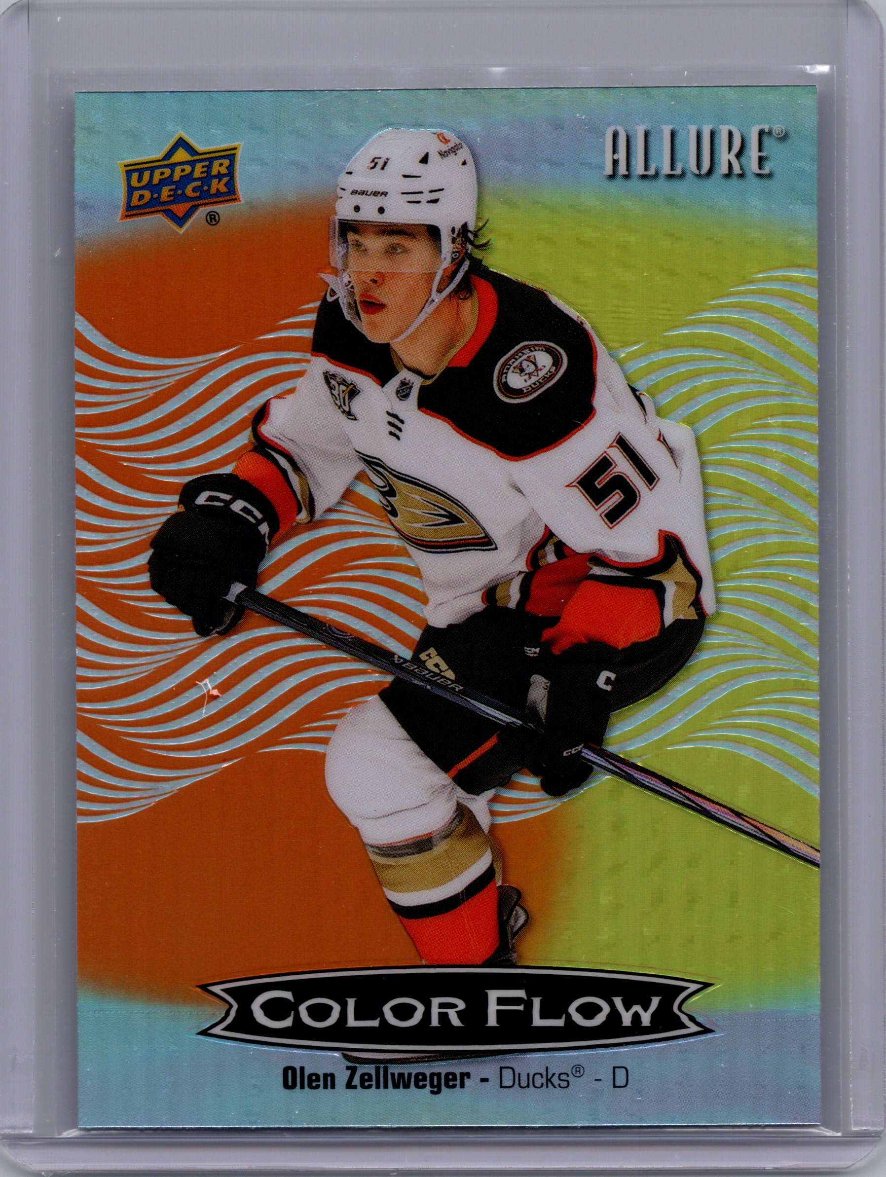 2024-25 Upper Deck Allure - Color Flow Orange-Yellow Olen Zellweger #CFL-41 front