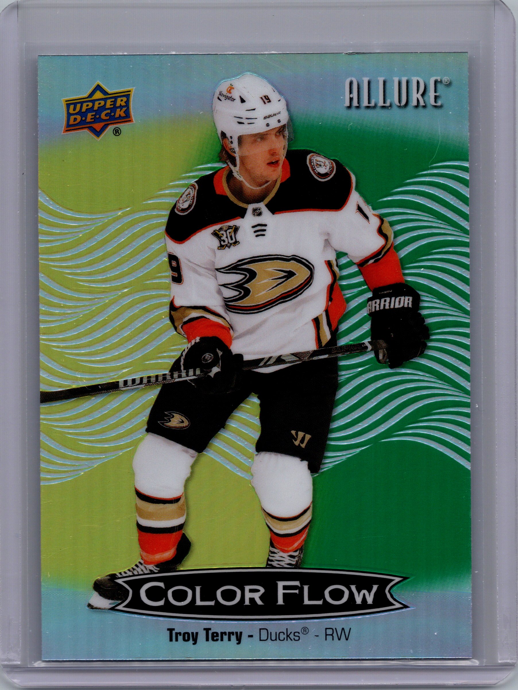 2024-25 Upper Deck Allure - Color Flow Yellow-Green Troy Terry #CFL-57 front