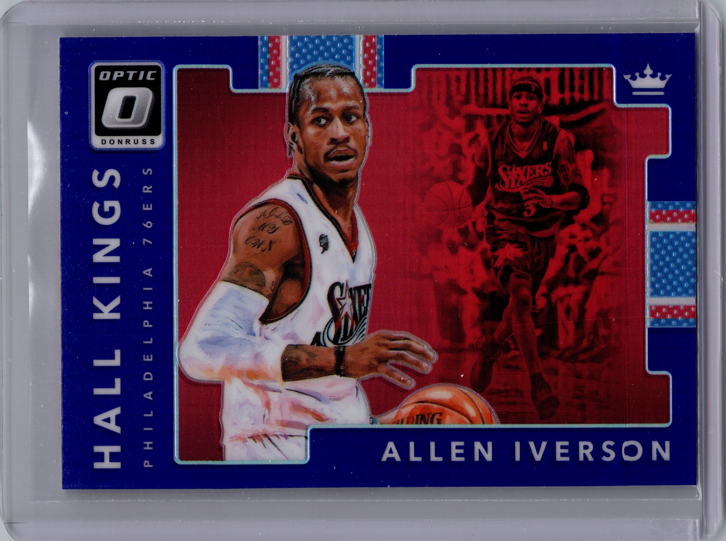 2017-18 Donruss Optic - Hall Kings Purple Allen Iverson #18 front