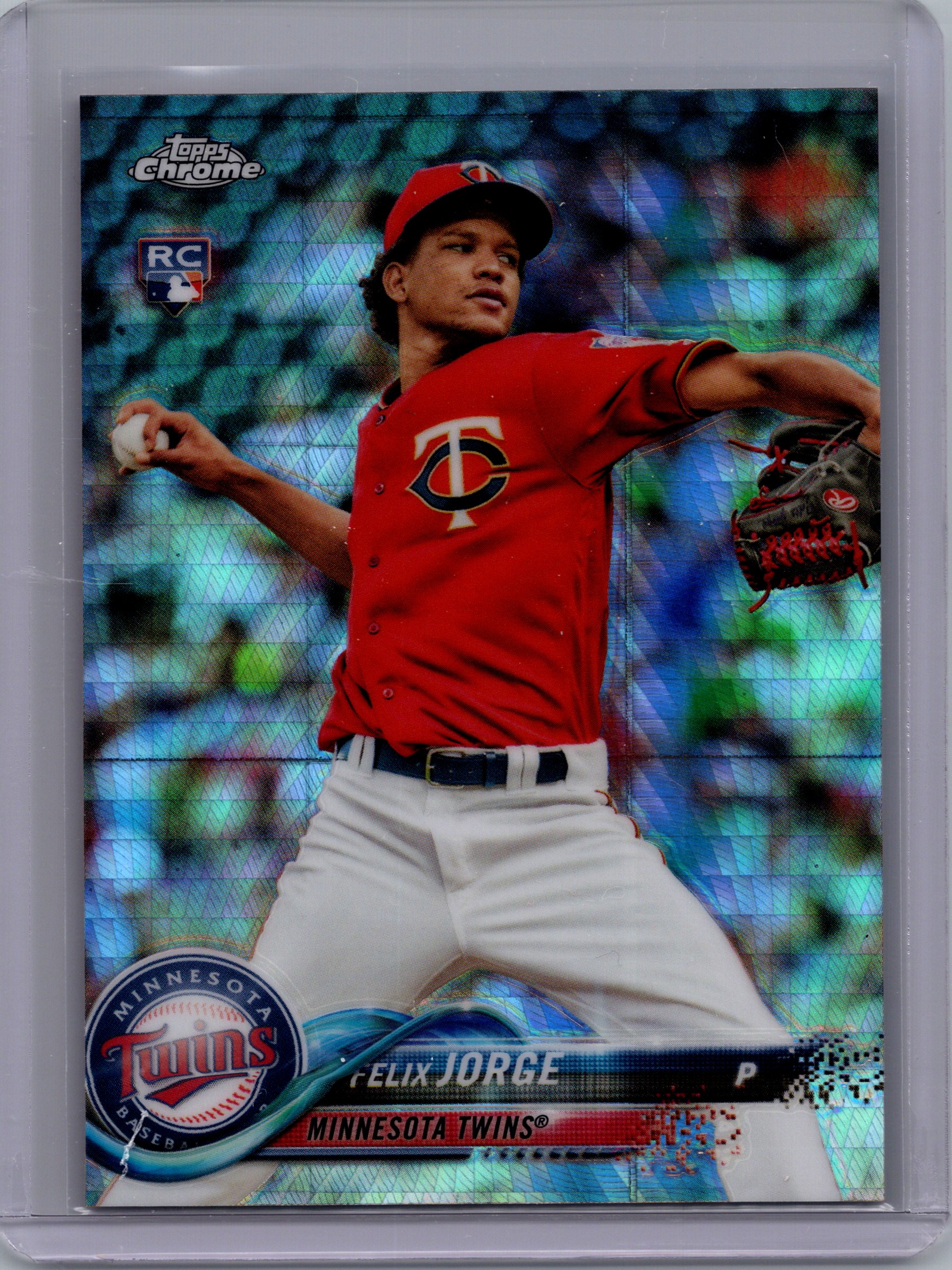 2018 Topps Chrome - Prism Refractor Felix Jorge #127 RC front