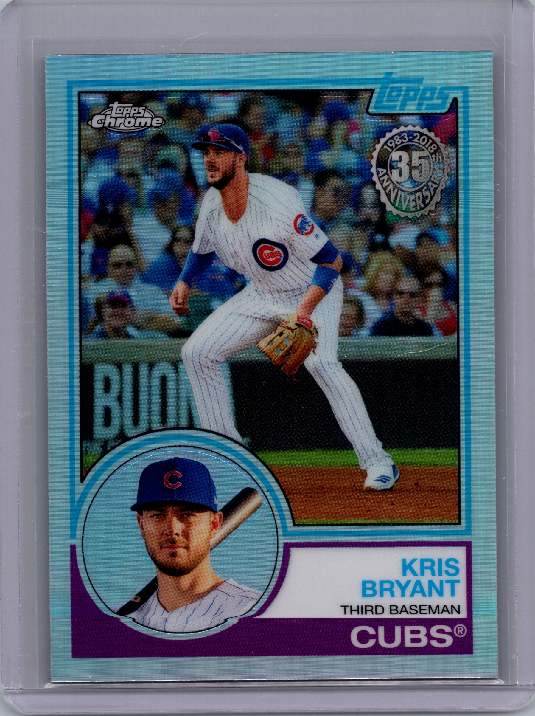 2018 Topps Chrome - 1983 Topps Green Refractors Kris Bryant #83T-10 SN99 front