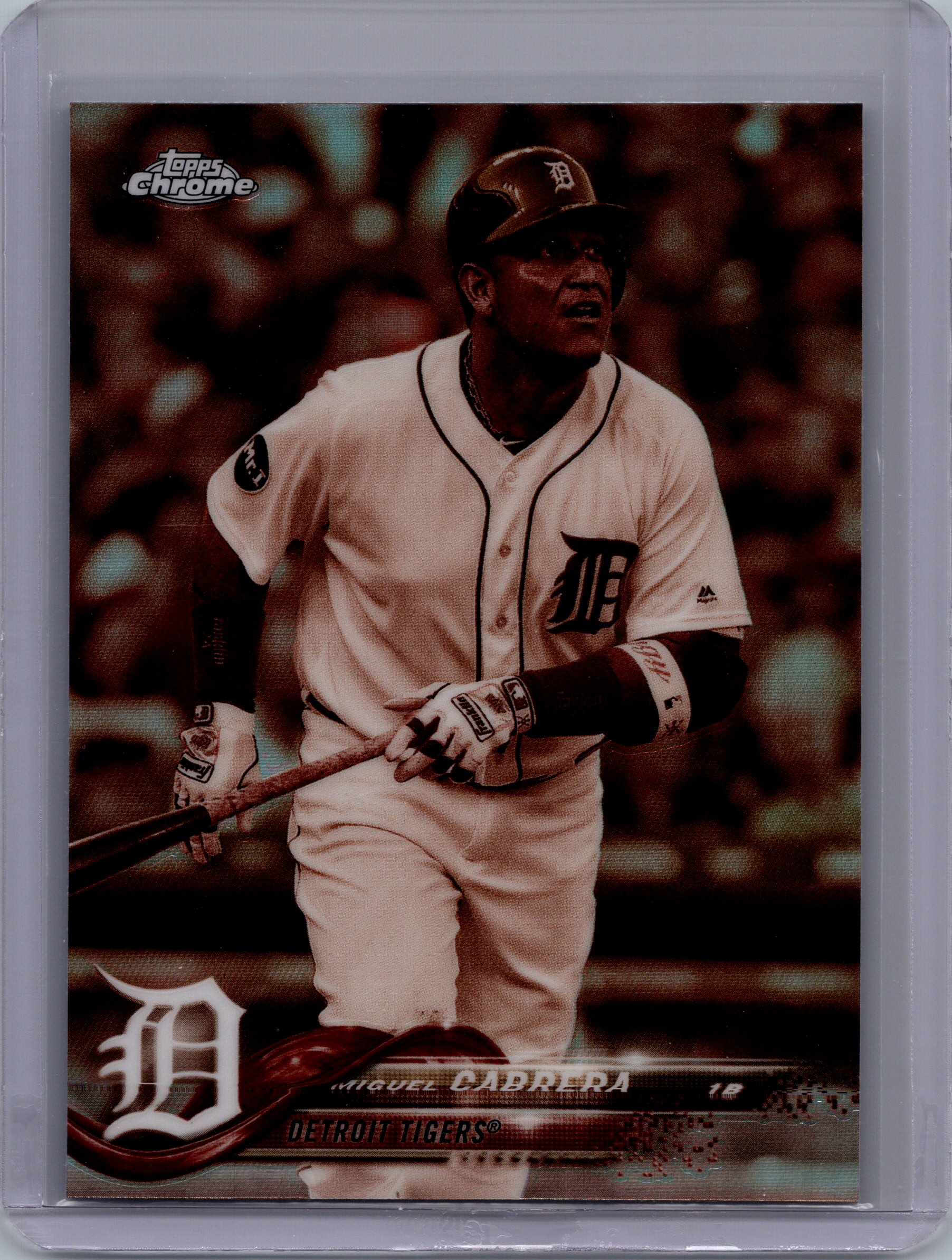 2018 Topps Chrome - Sepia Refractor Miguel Cabrera #26 front