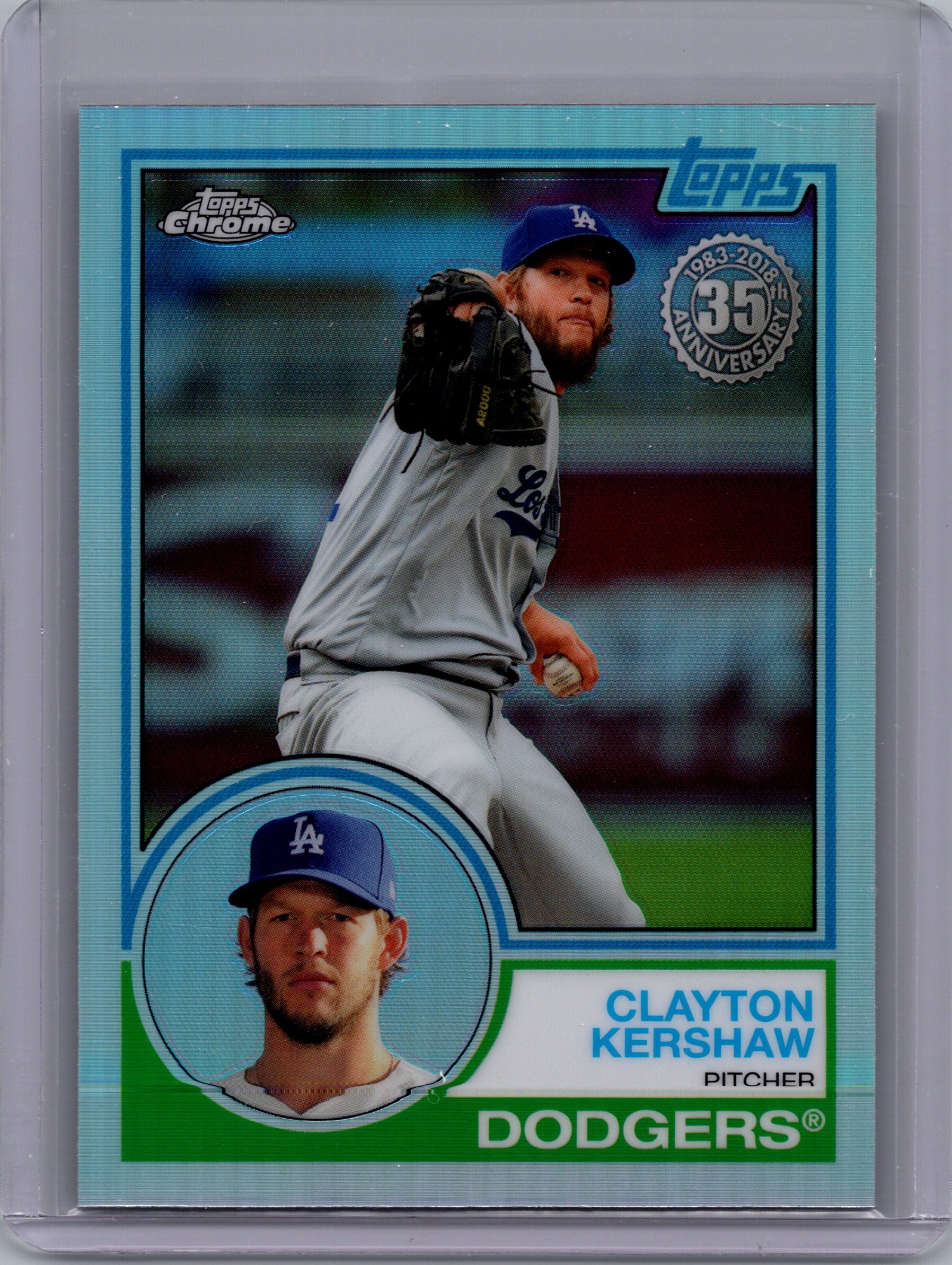 2018 Topps Chrome - 1983 Topps Refractors Clayton Kershaw #83T-24 front