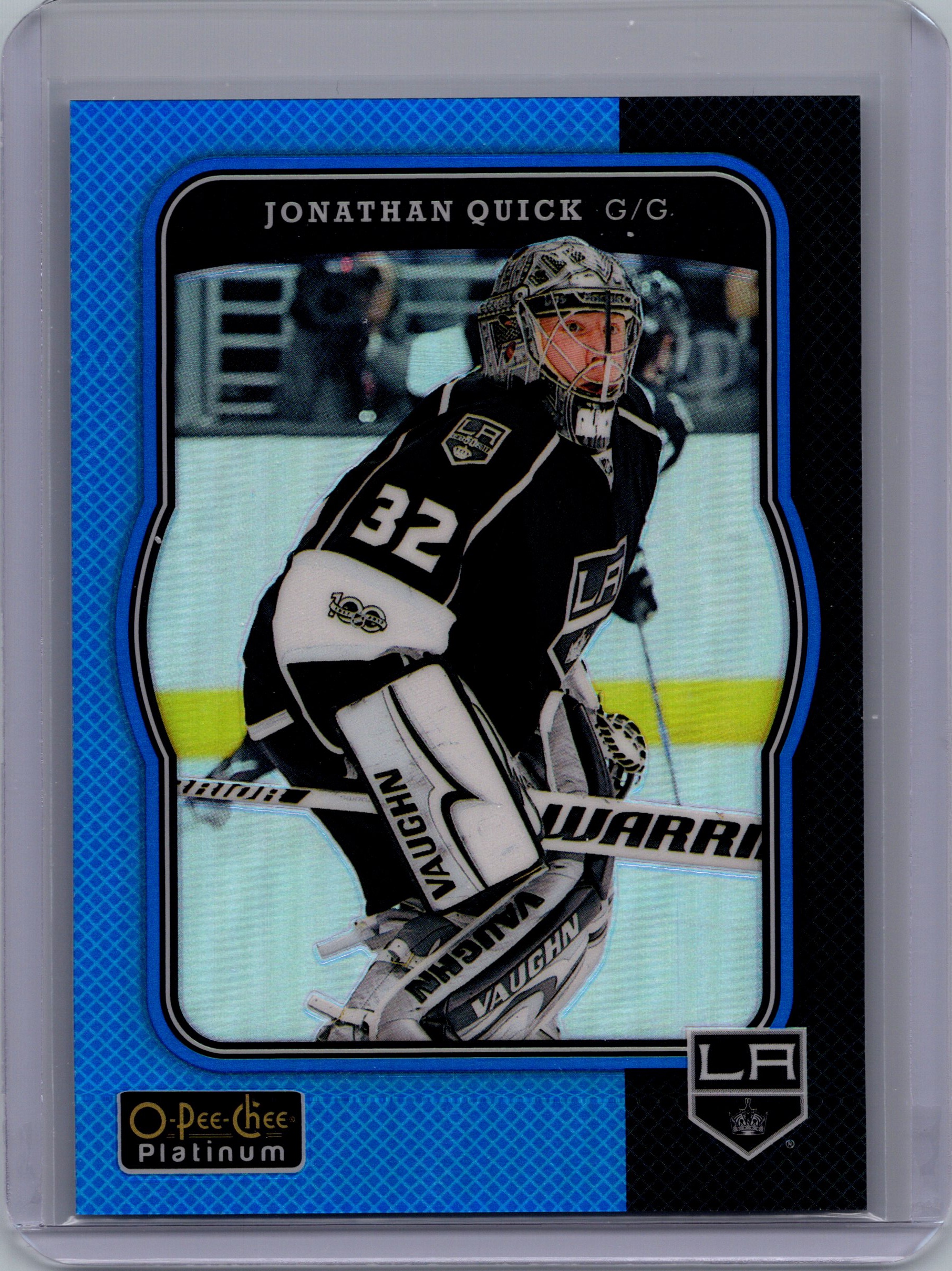 2017-18 O-Pee-Chee Platinum - Retro-Blue-Rainbow Jonathan Quick #R-18 SN149 front