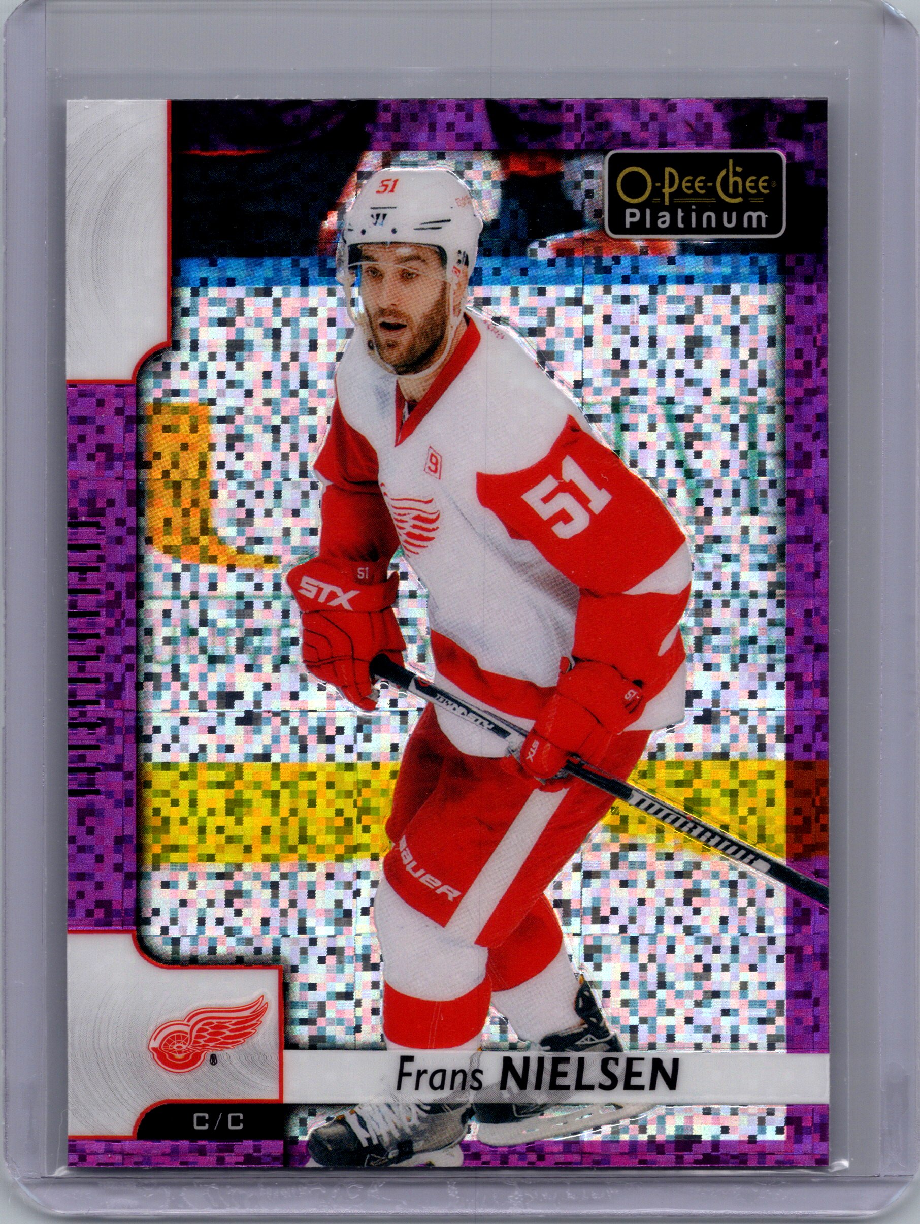 2017-18 O-Pee-Chee Platinum - Violet-Pixels Frans Nielsen #73 front