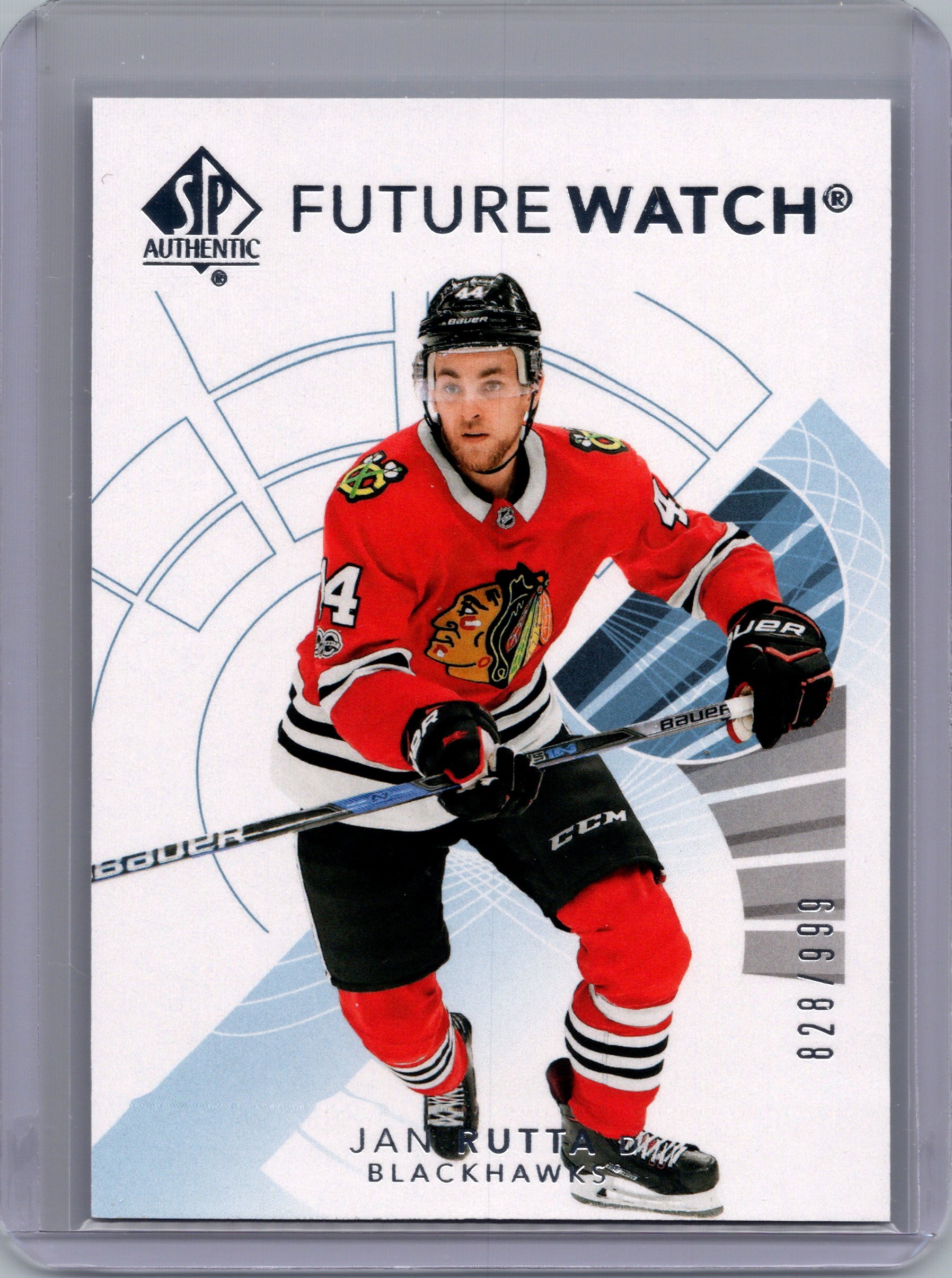 2017-18 SP Authentic Jan Rutta #190 RC, SN999 front