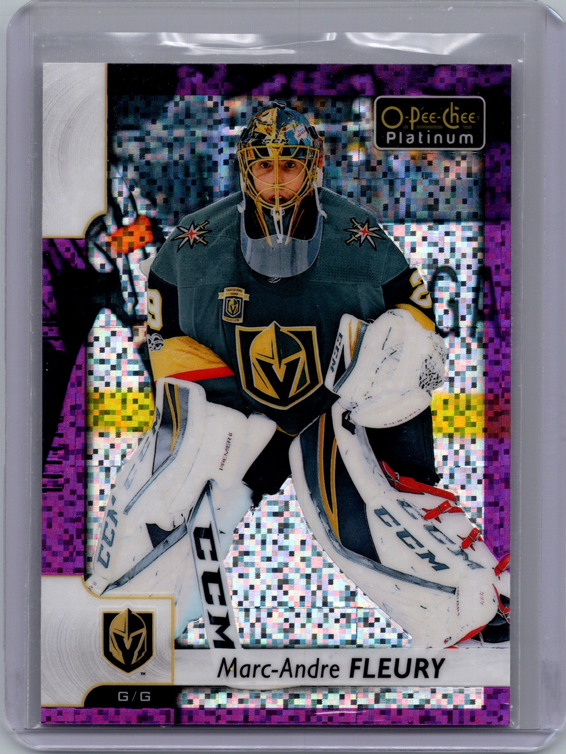 2017-18 O-Pee-Chee Platinum - Violet-Pixels Marc-Andre Fleury #31 front