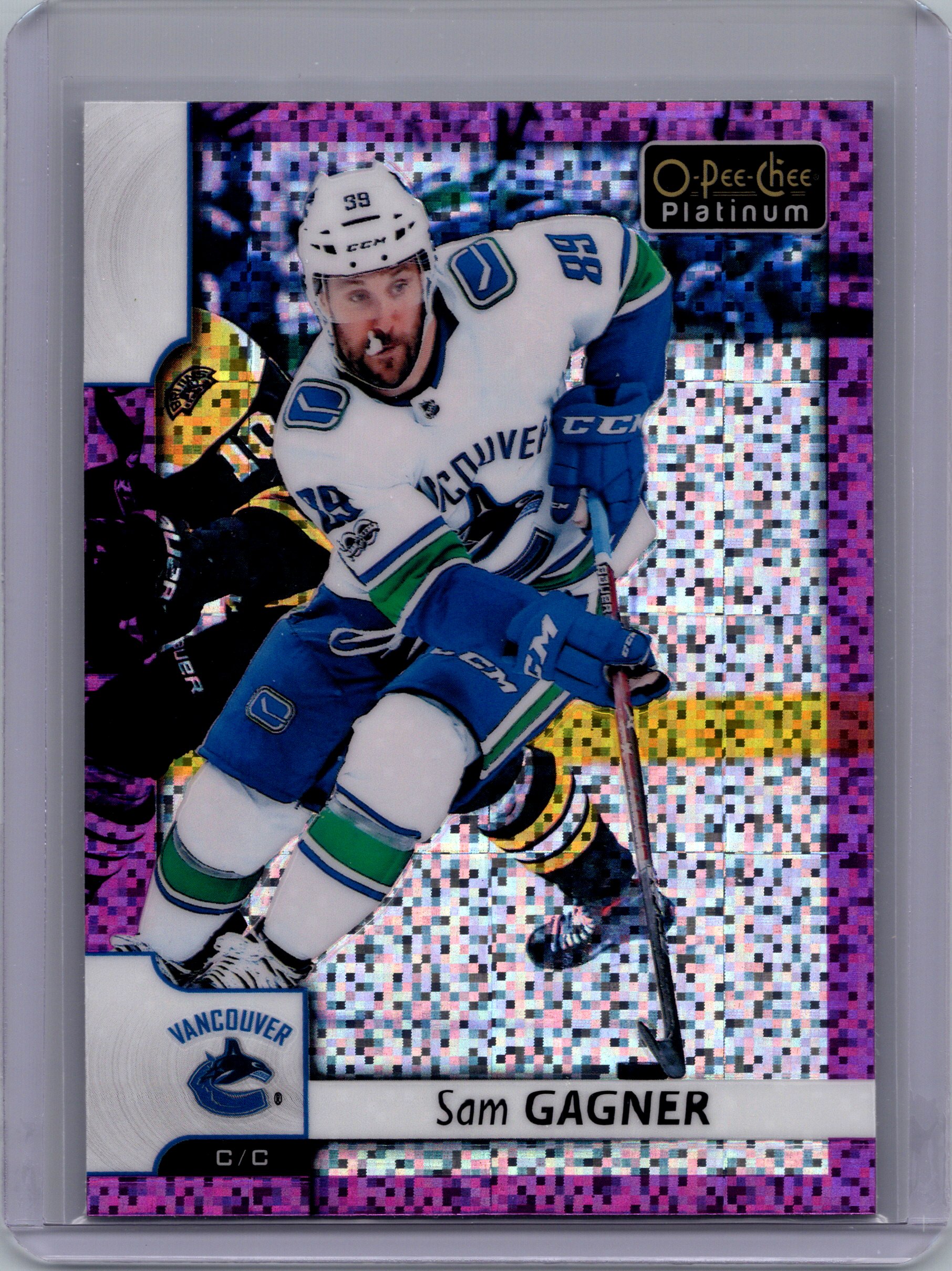 2017-18 O-Pee-Chee Platinum - Violet-Pixels Sam Gagner #101 front