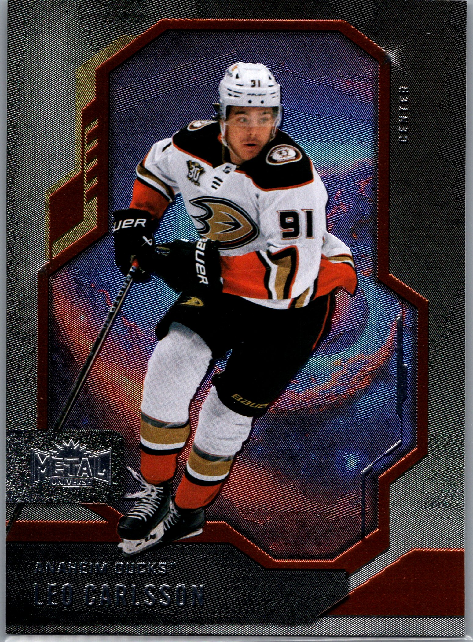 2024-25 SkyBox Metal Universe Leo Carlsson #85 front
