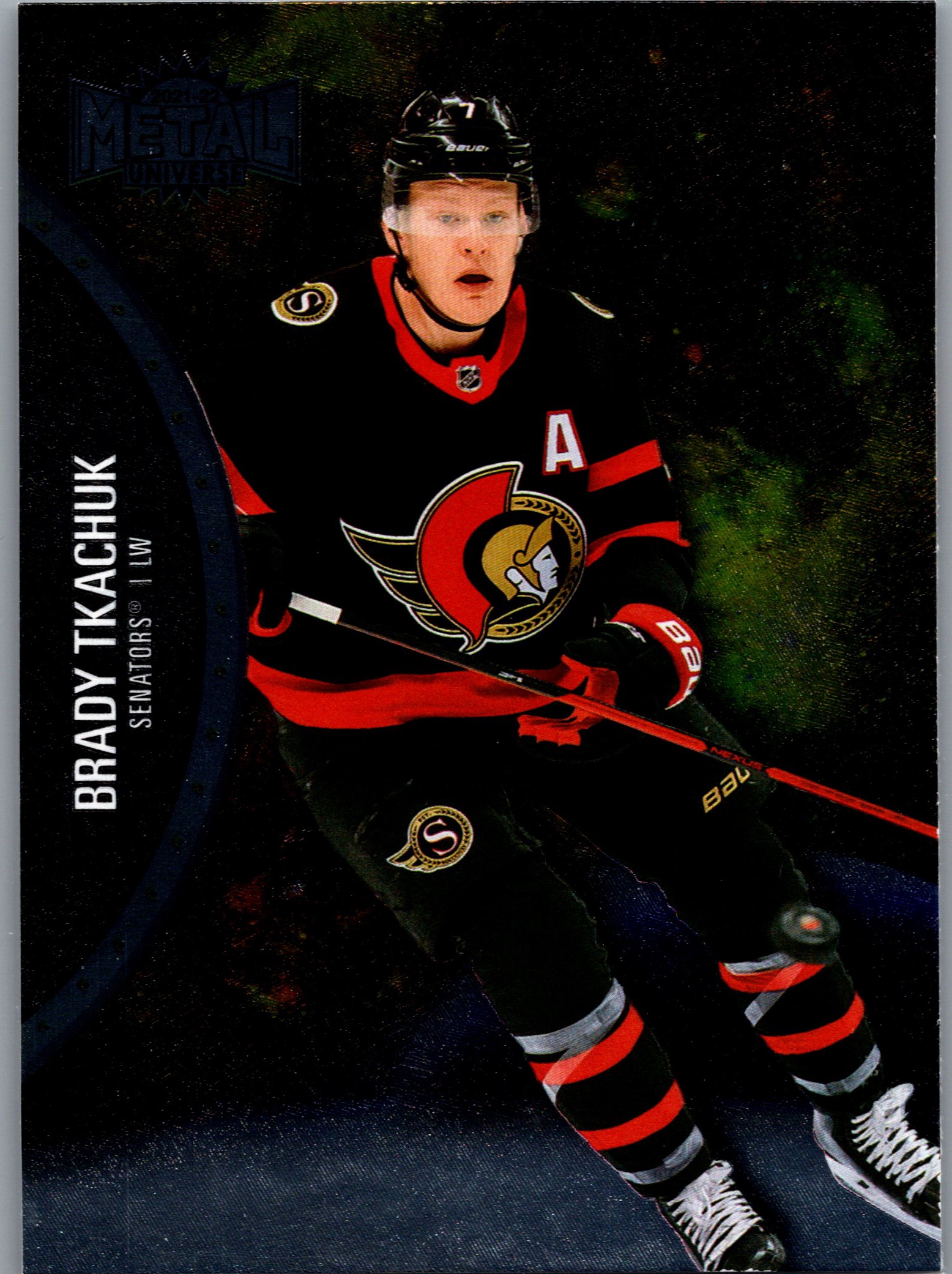 2021-22 SkyBox Metal Universe Brady Tkachuk #31 front