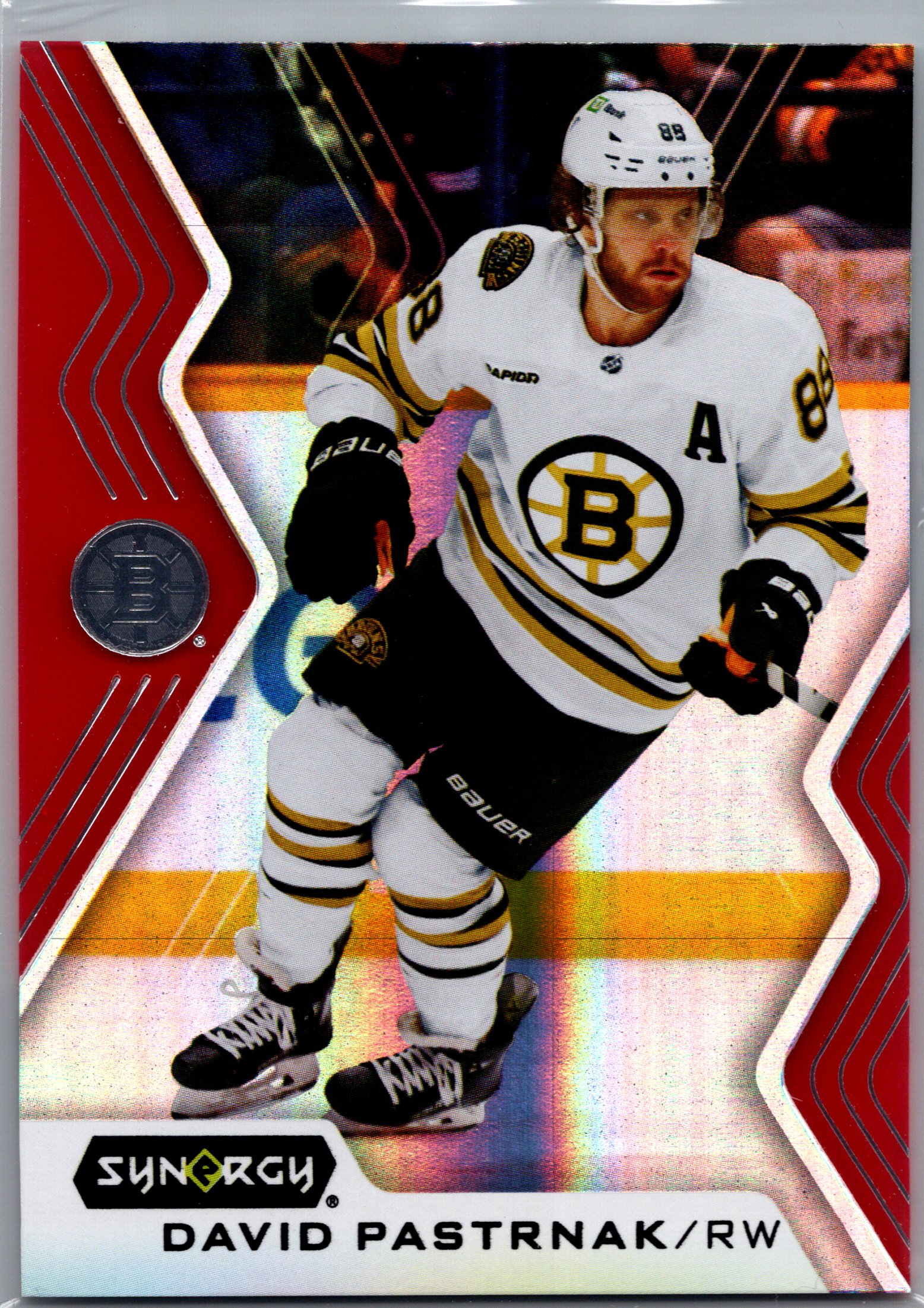 2024-25 Upper Deck Synergy - Red David Pastrnak #60 front