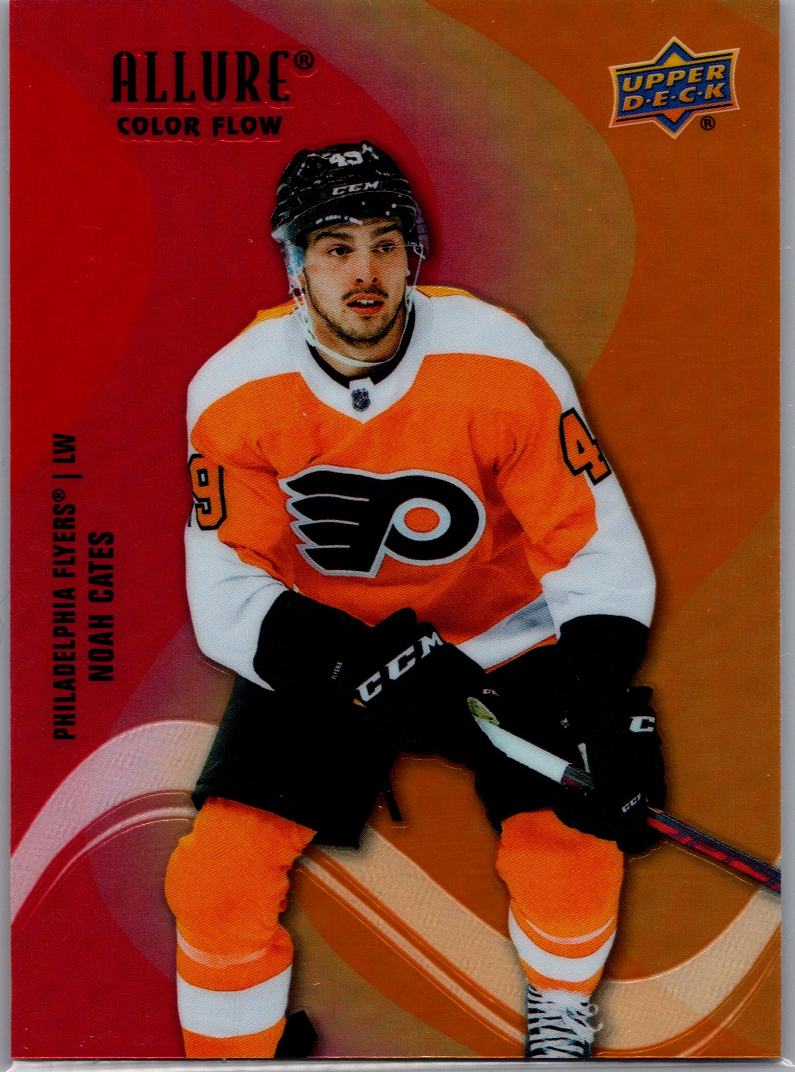 2022-23 Upper Deck Allure - Color Flow Red-Orange Noah Cates #SF-41 front