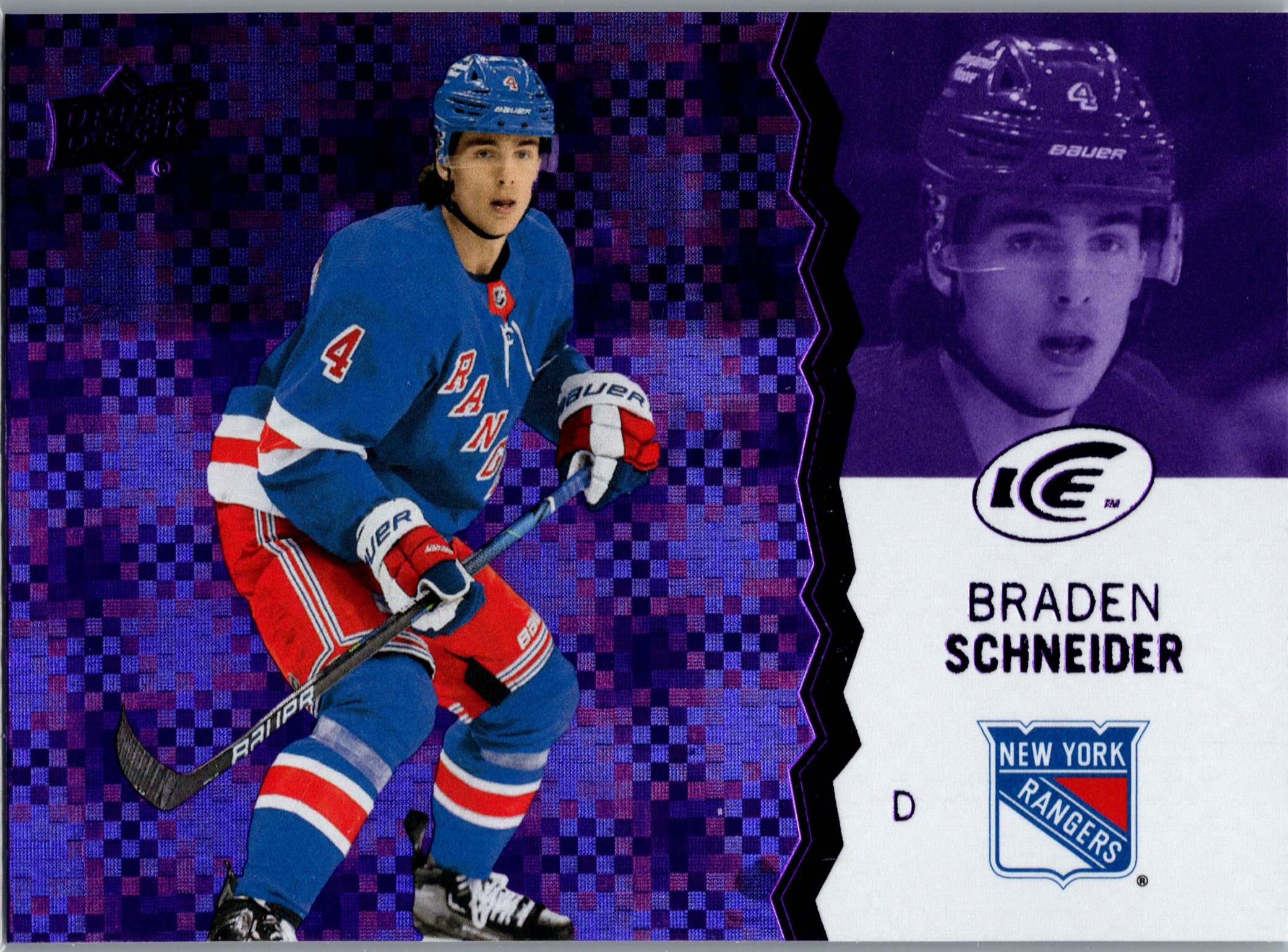 2023-24 Upper Deck Ice - Purple Braden Schneider #93 front