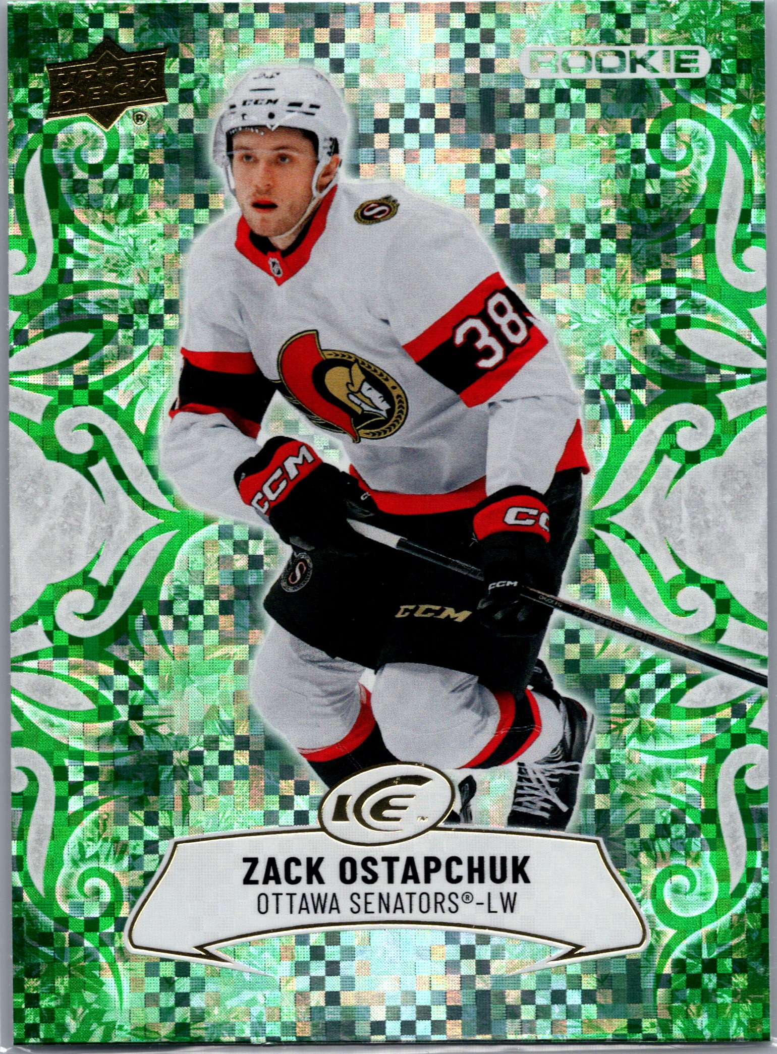 2024-25 Upper Deck Ice - Emerald Green Zack Ostapchuk #134 front