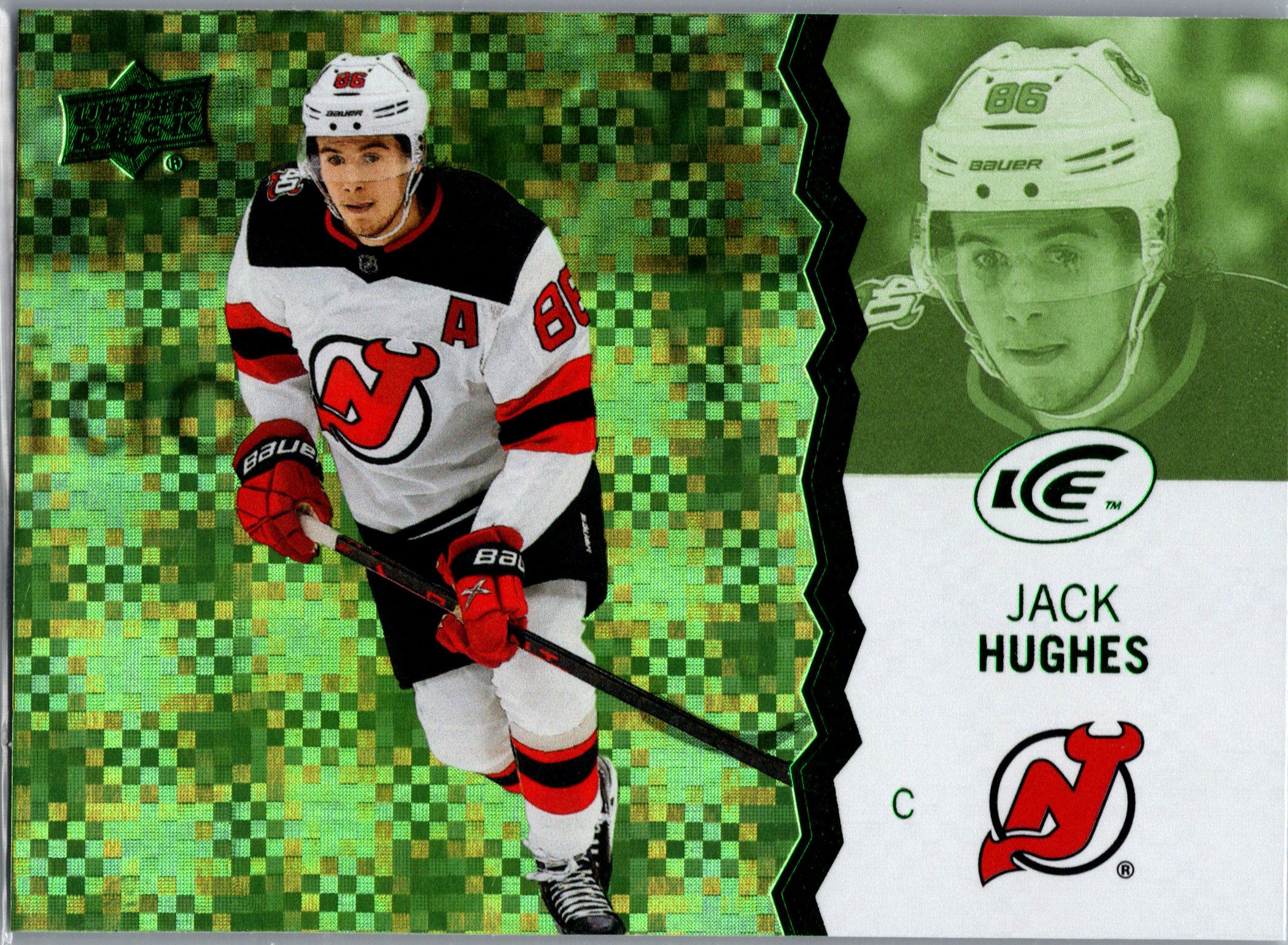 2023-24 Upper Deck Ice - Green Jack Hughes #95 front