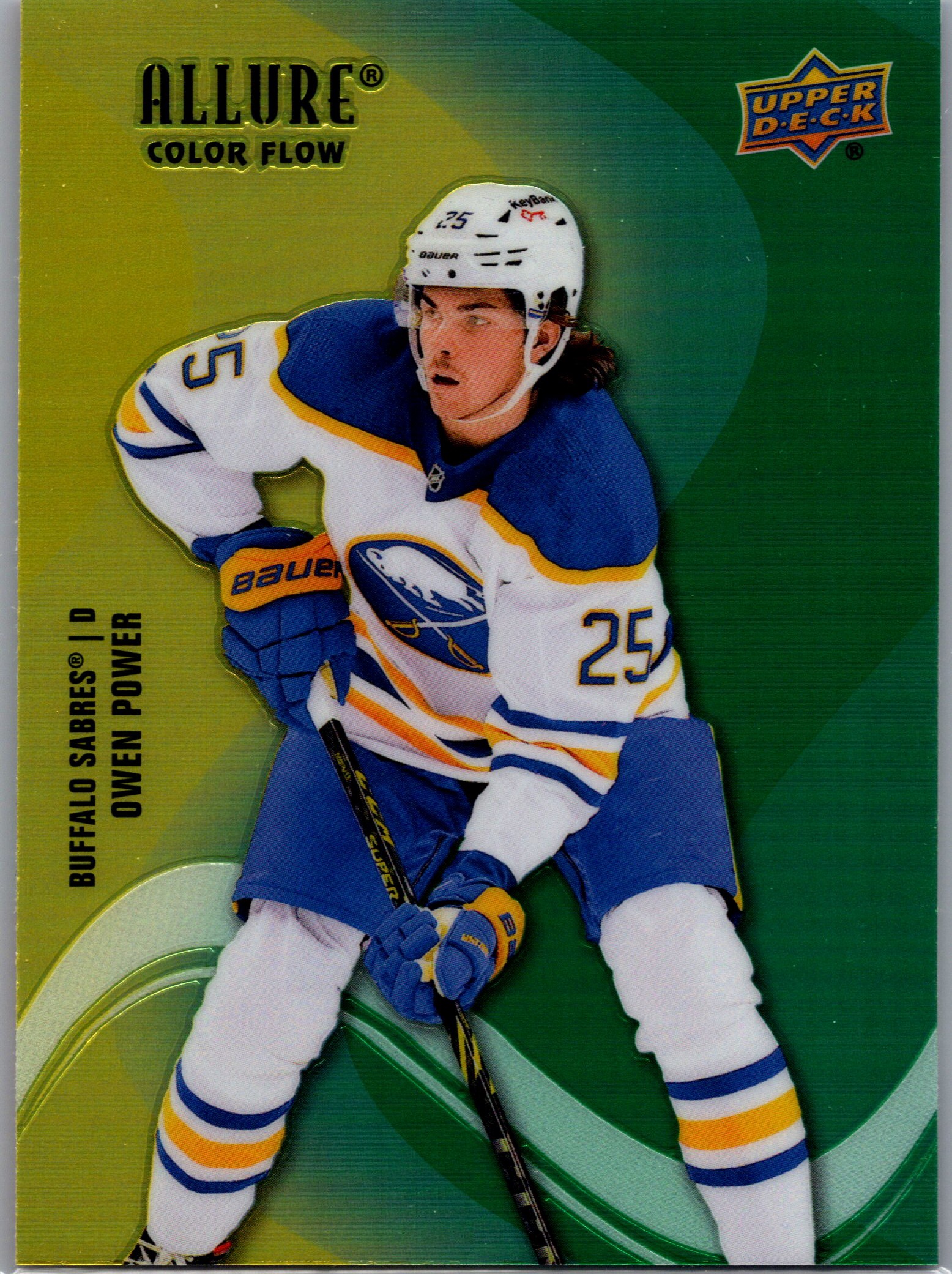 2022-23 Upper Deck Allure - Color Flow Yellow-Green Owen Power #SF-34 front