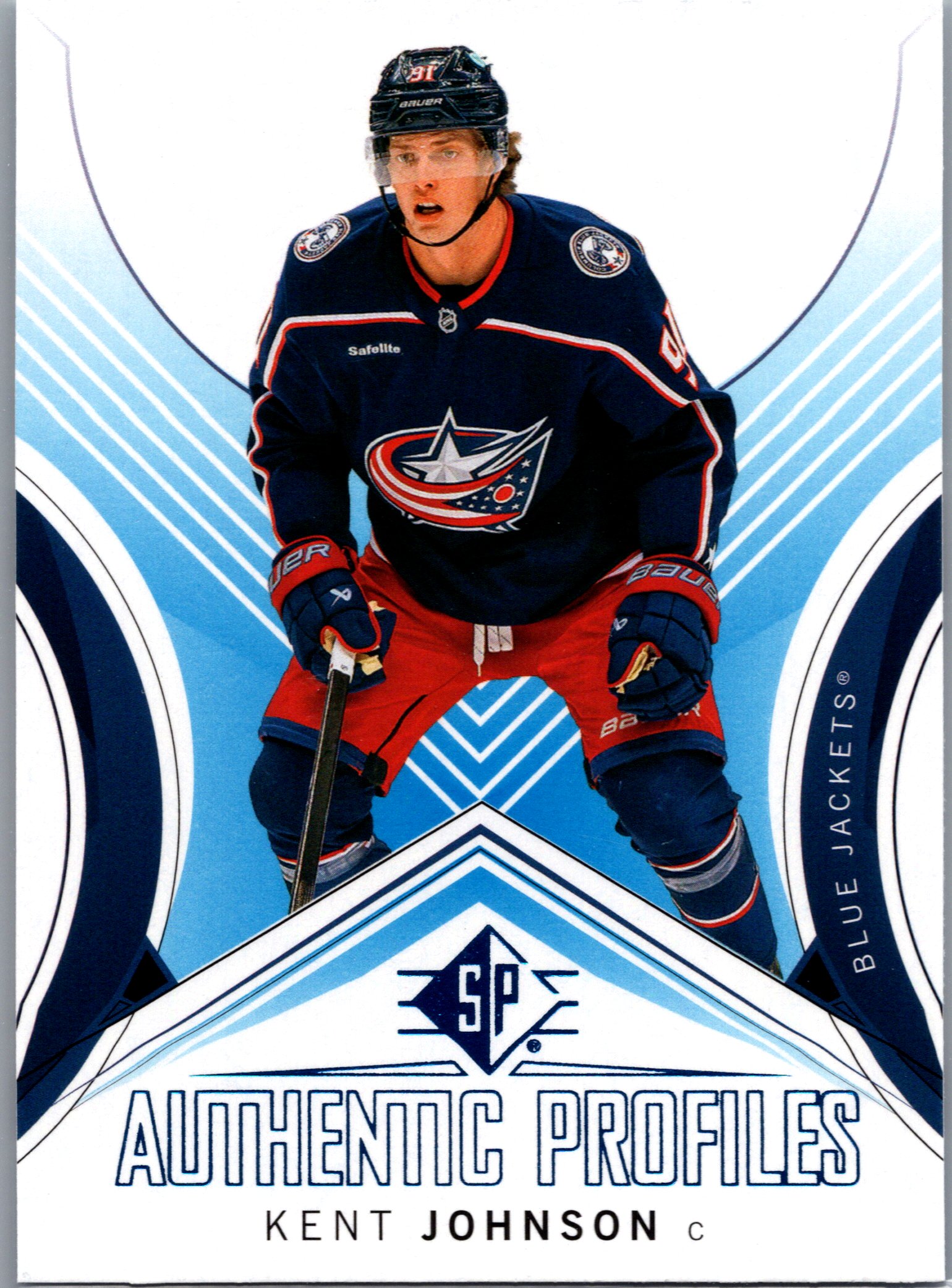 2024-25 SP - Authentic Profiles Blue Kent Johnson #AP-12 front