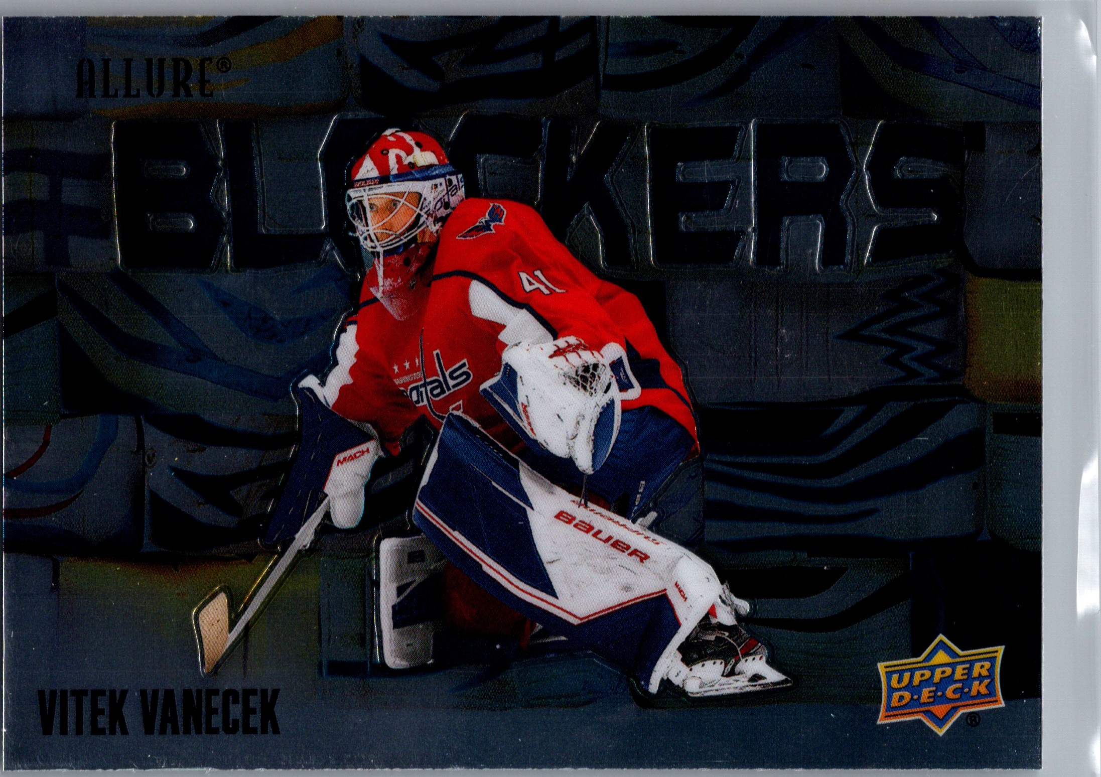 2022-23 Upper Deck Allure - Blockers Vitek Vanecek #BL-23 front