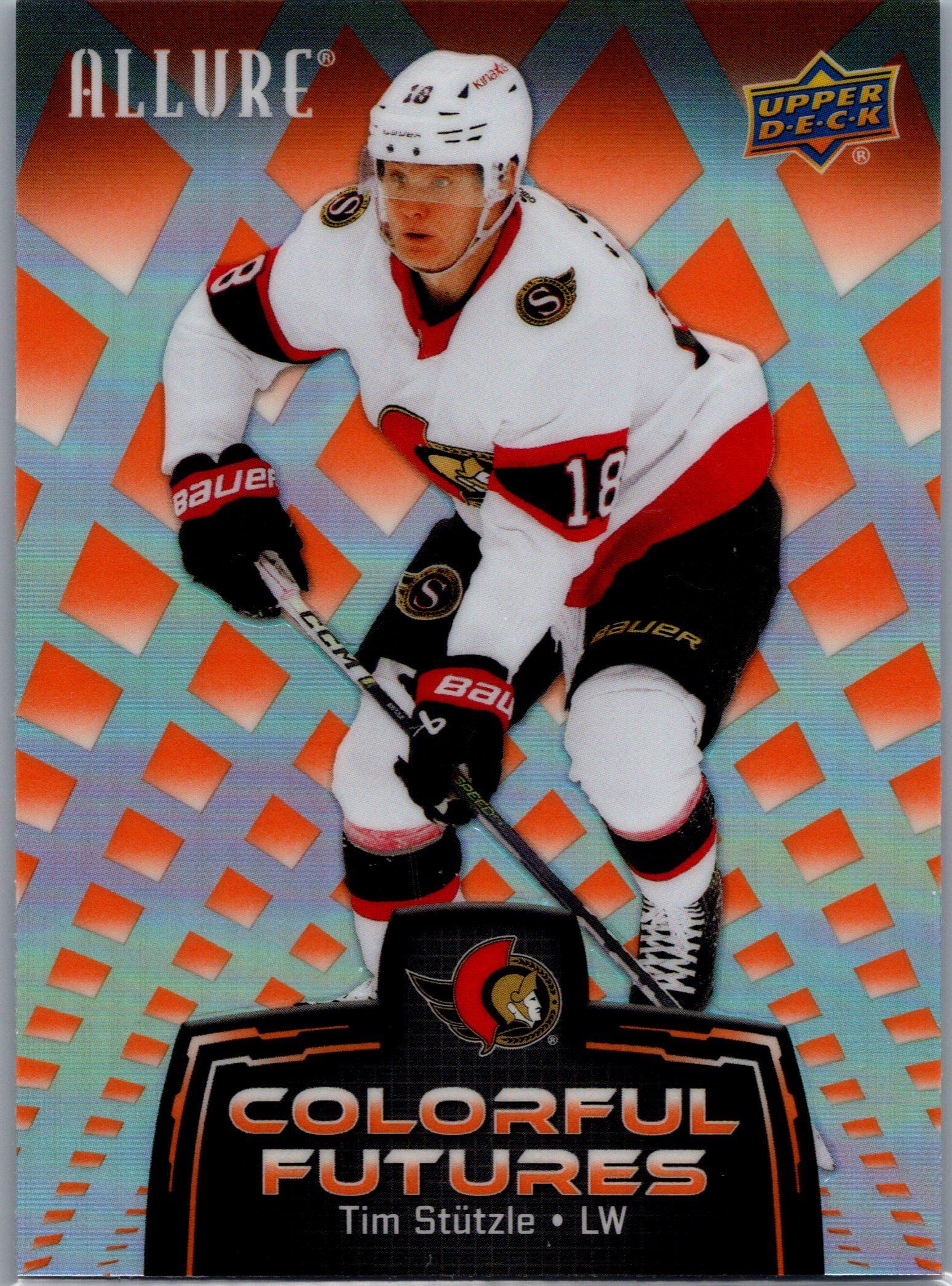 2024-25 Upper Deck Allure - Colorful Futures Orange Tim Stutzle #CF-6 front