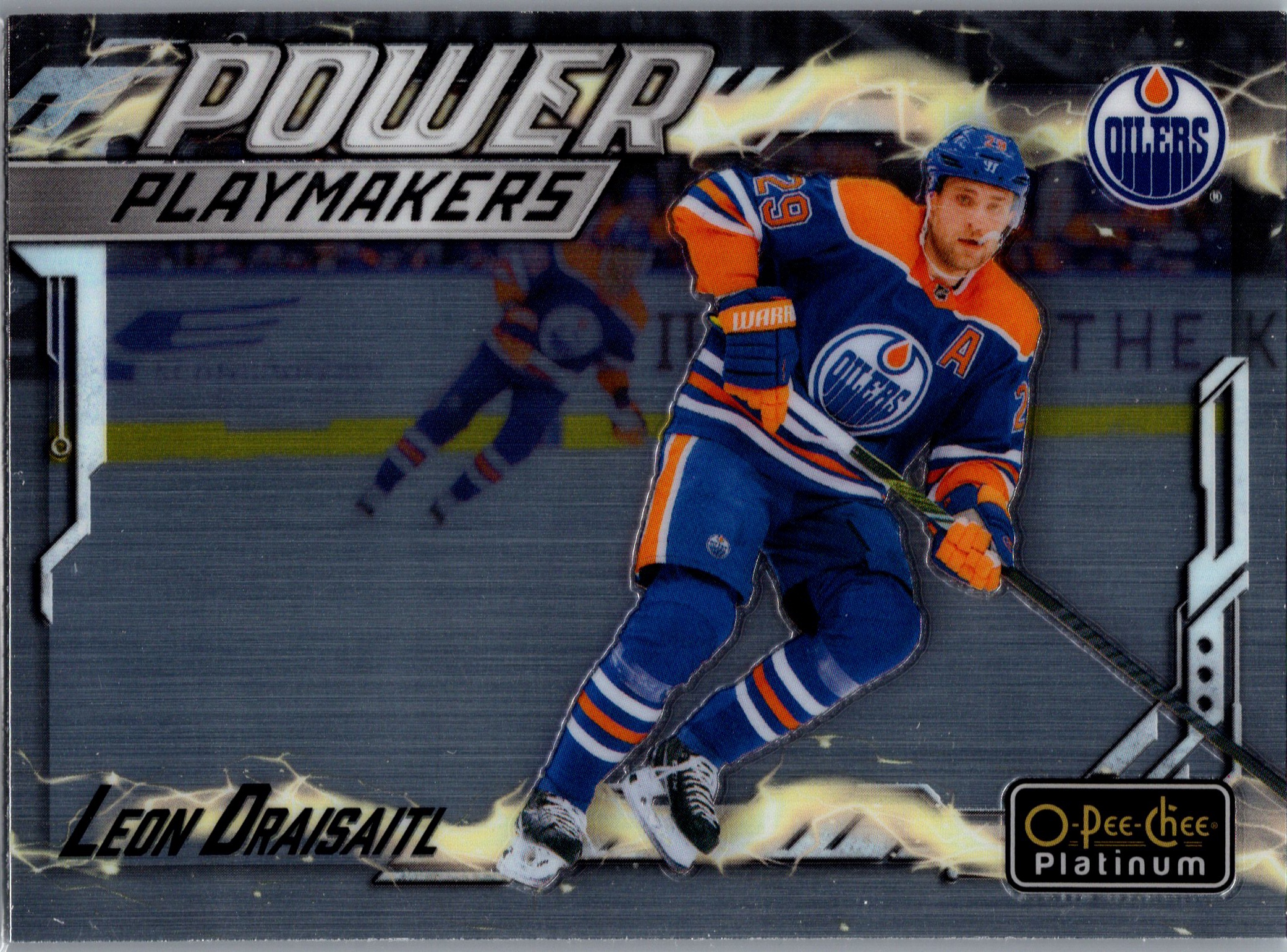 2024-25 O-Pee-Chee Platinum - Power Playmakers Leon Draisaitl #PM-14 front