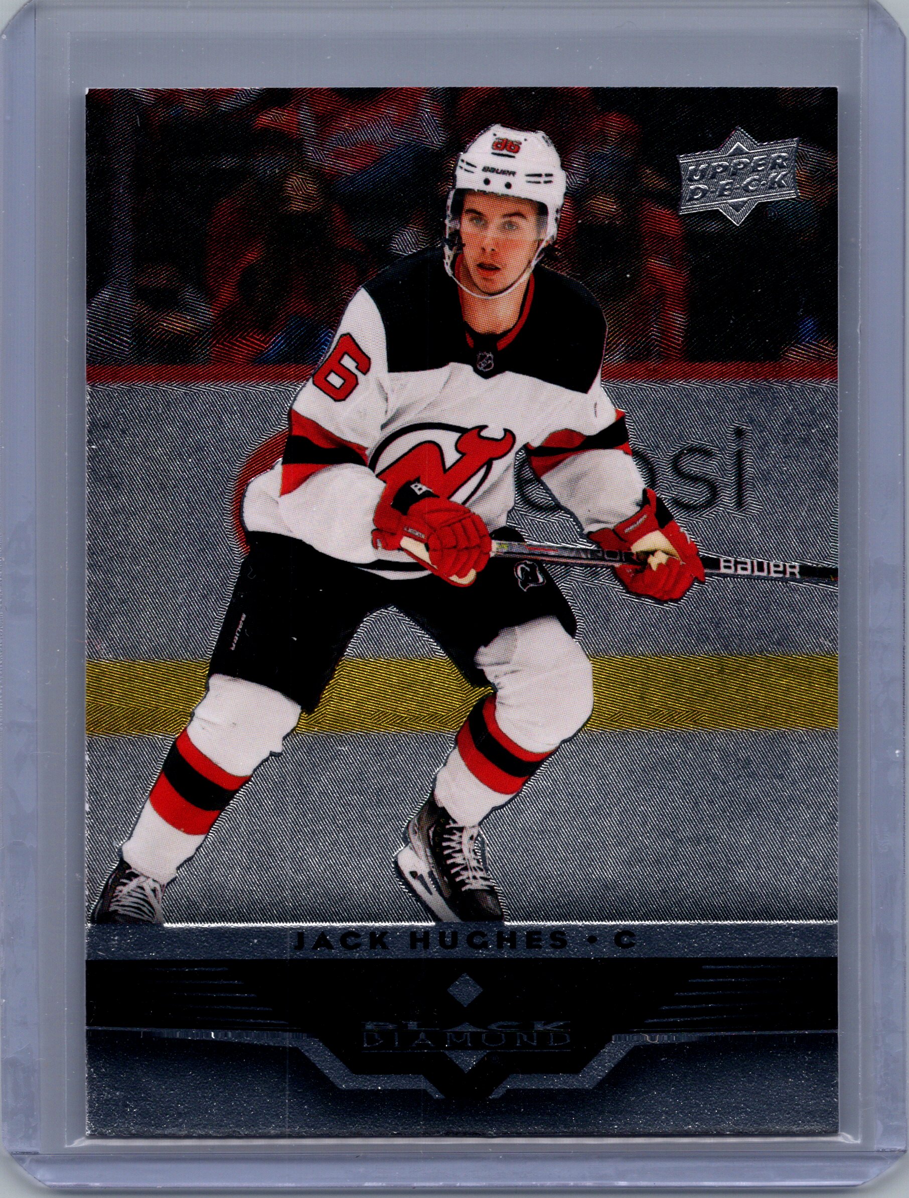 2021-22 Upper Deck - 2005-06 Black Diamond Retro Jack Hughes #BD-1 front
