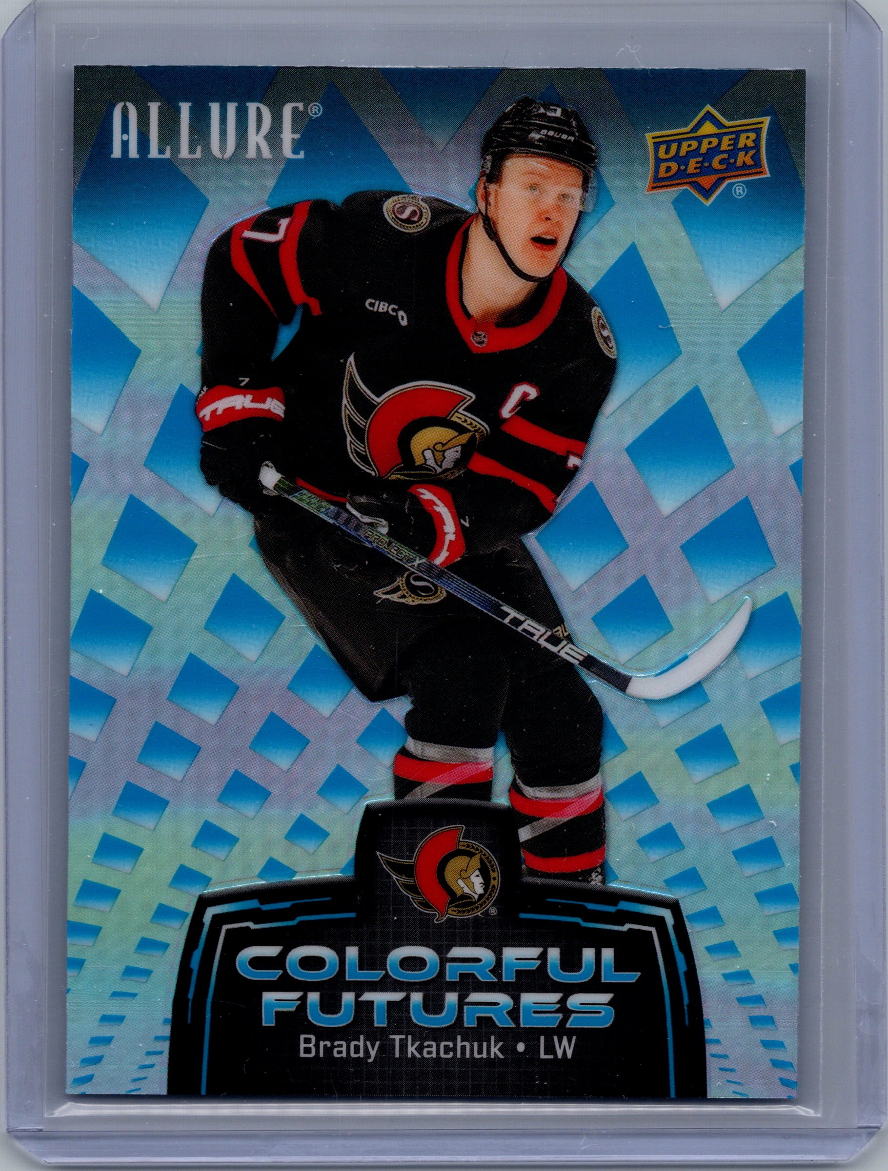 2024-25 Upper Deck Allure - Colorful Futures Blue Brady Tkachuk #CF-8 front