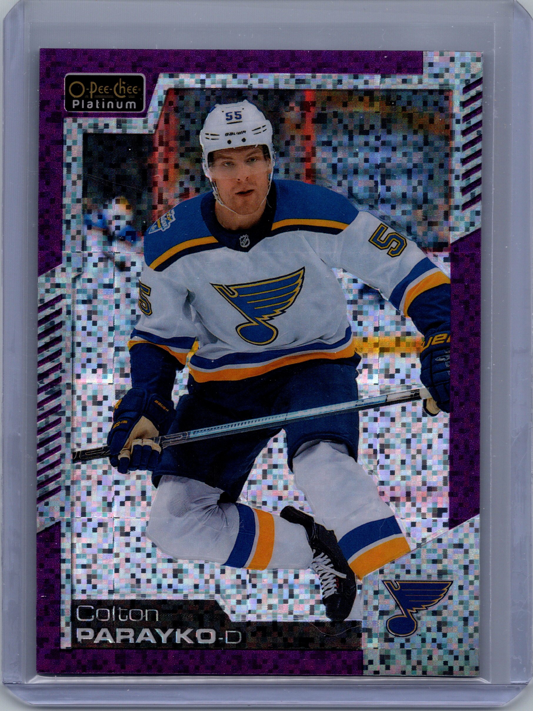 2020-21 O-Pee-Chee Platinum - Violet-Pixels Colton Parayko #45 SN399 front