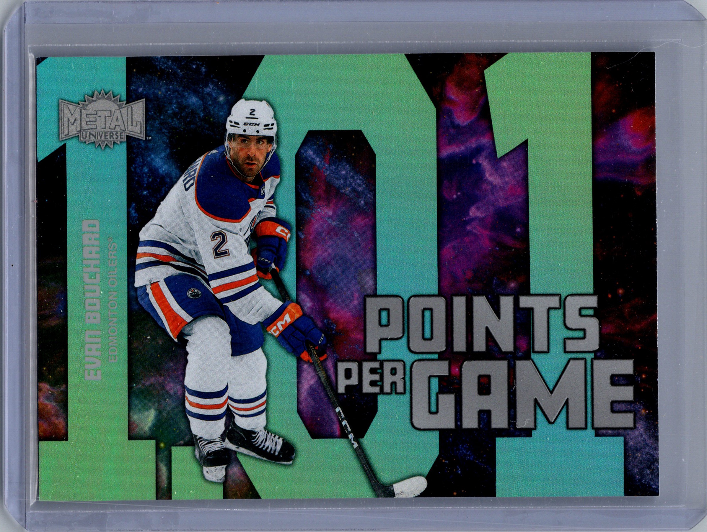 2024-25 SkyBox Metal Universe - Points Per Game Evan Bouchard #PPG-19 front