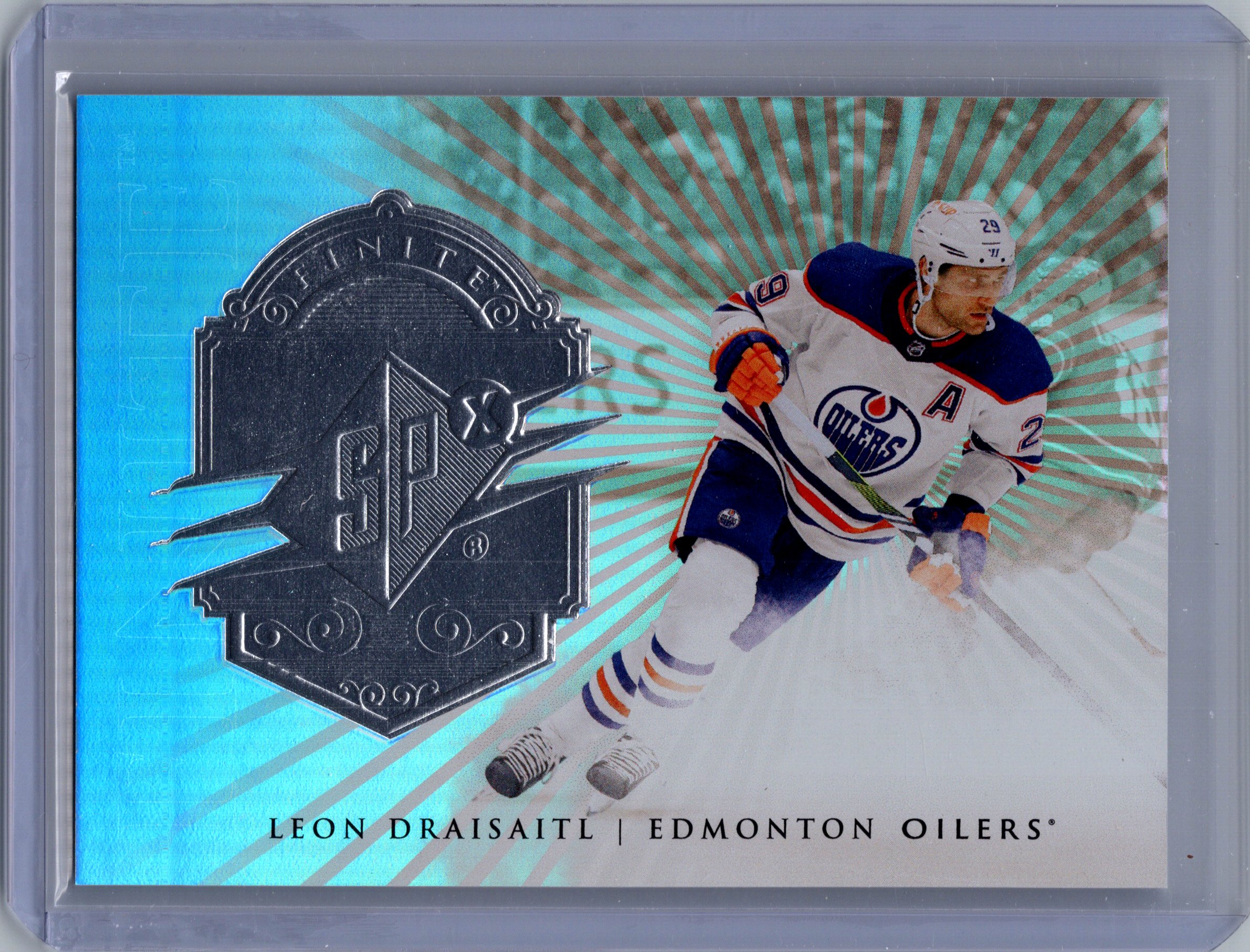 2024-25 SPx - Finite Leon Draisaitl #F-16 SN999 front