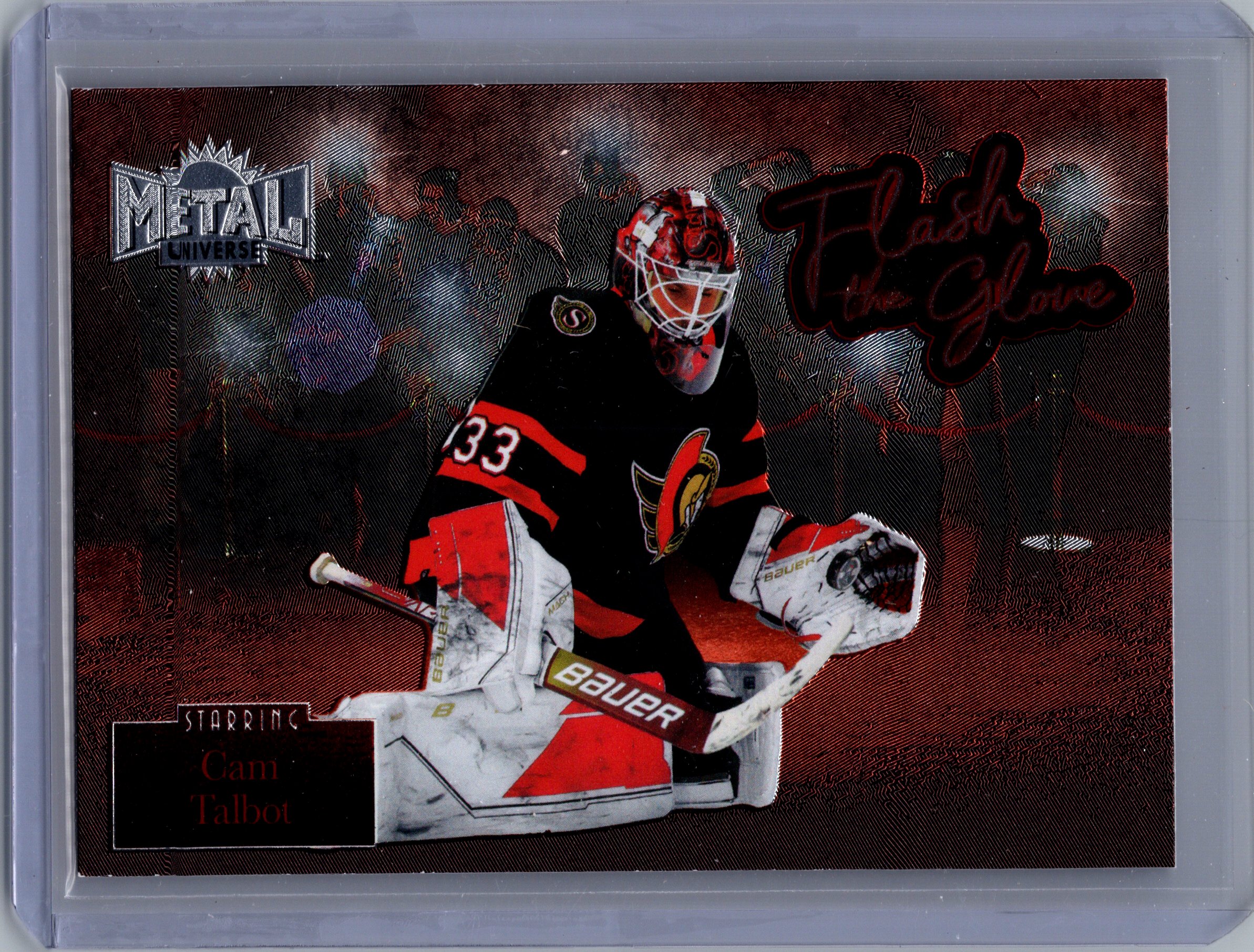 2022-23 SkyBox Metal Universe - Flash the Glove Cam Talbot #FL-23 front