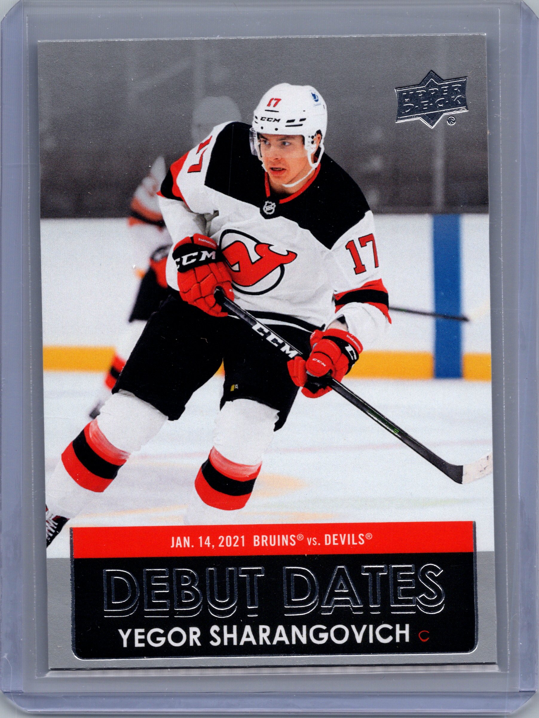 2021-22 Upper Deck - Debut Dates Yegor Sharangovich #DD-21 front