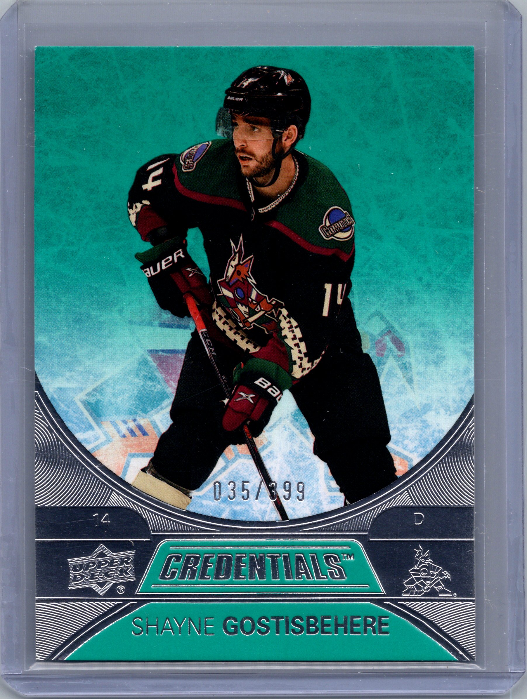 2021-22 Upper Deck Credentials - Teal Shayne Gostisbehere #24 SN399 front