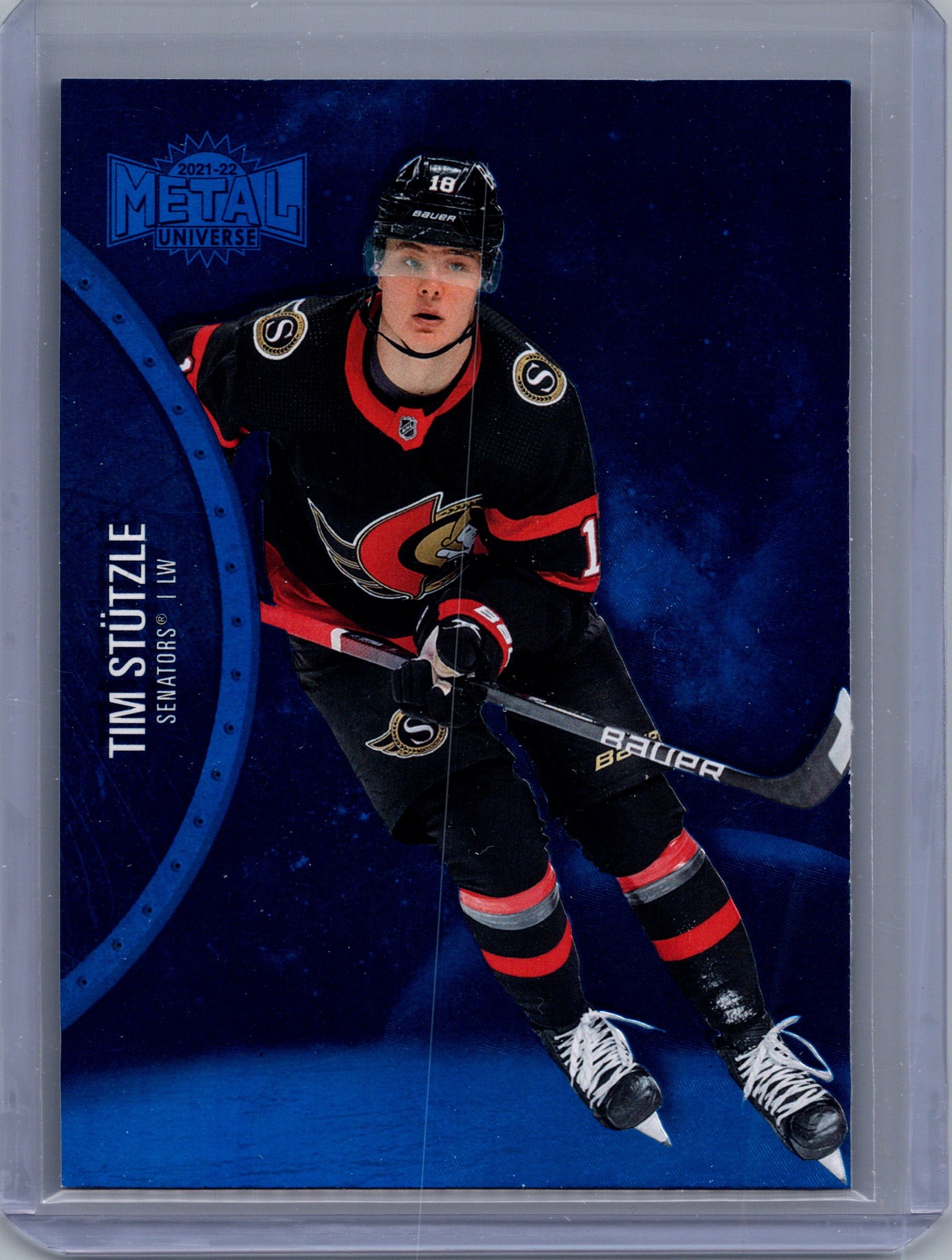 2021-22 SkyBox Metal Universe - Blue Spectrum Tim Stutzle #39 front
